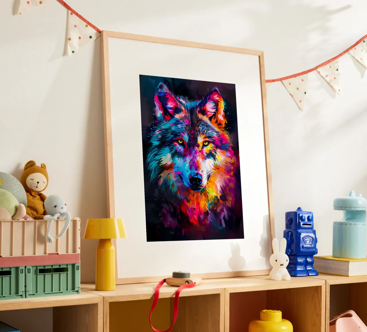 Wolf Dier poster van Pierre Walton