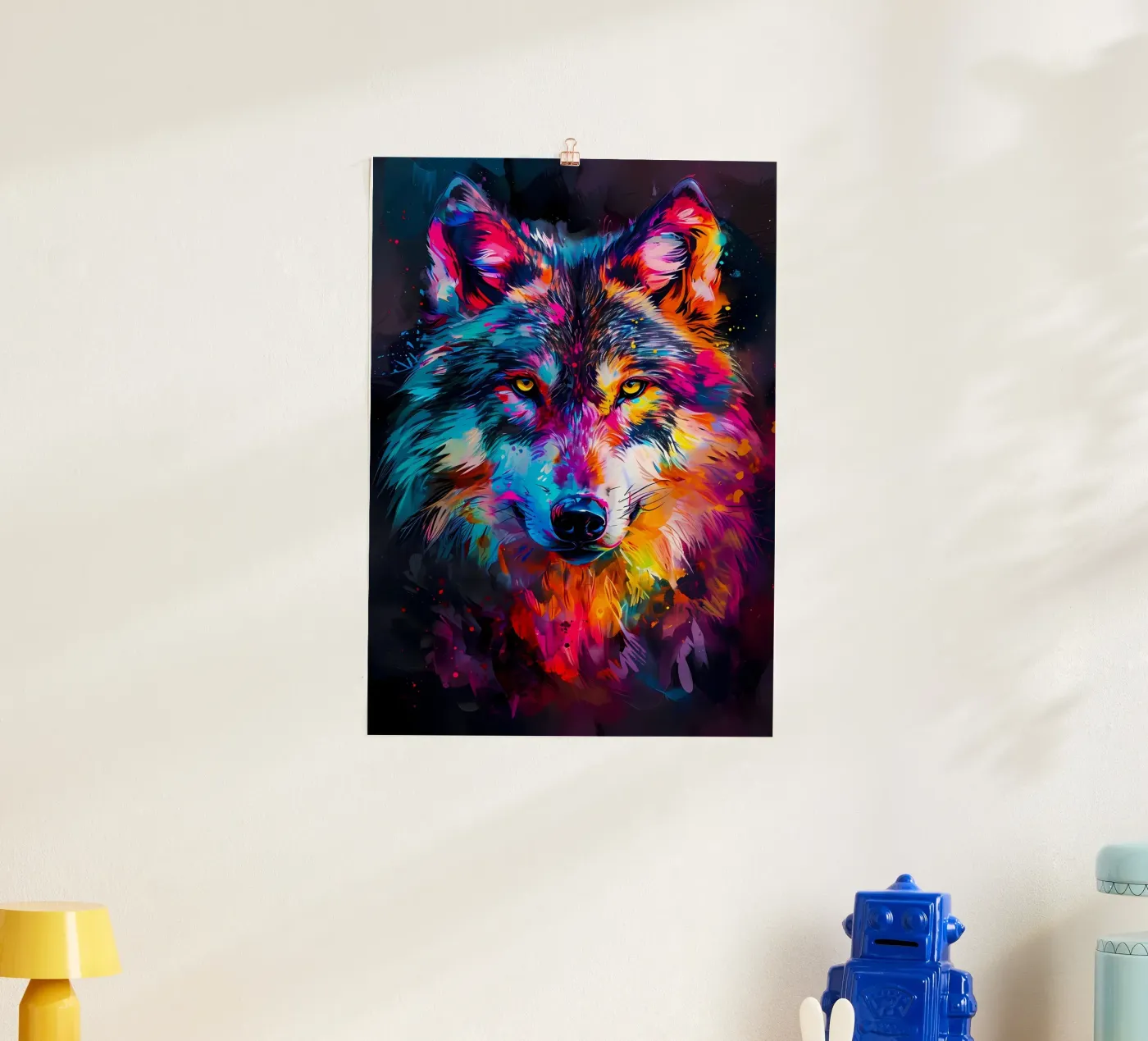 Wolf Dier poster van Pierre Walton
