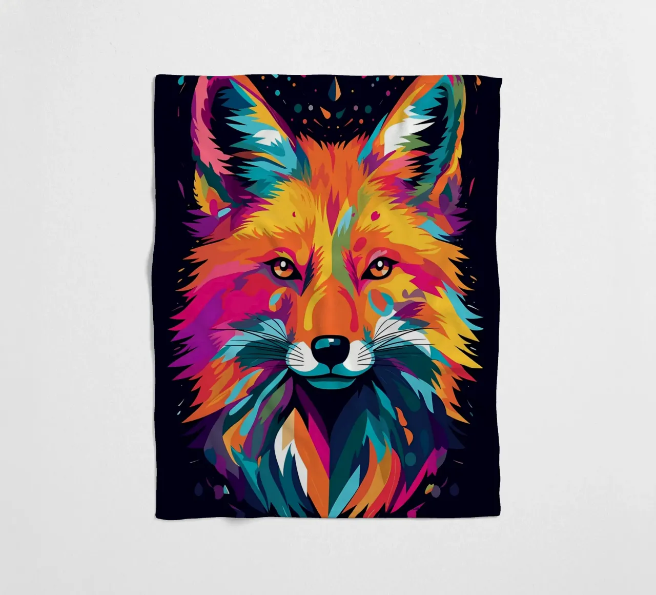 Wolf Animal fleece blanket by Pierre Walton