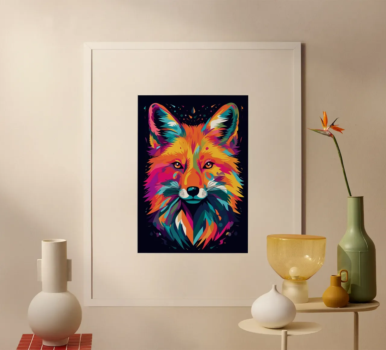 Wolf Dier poster van Pierre Walton