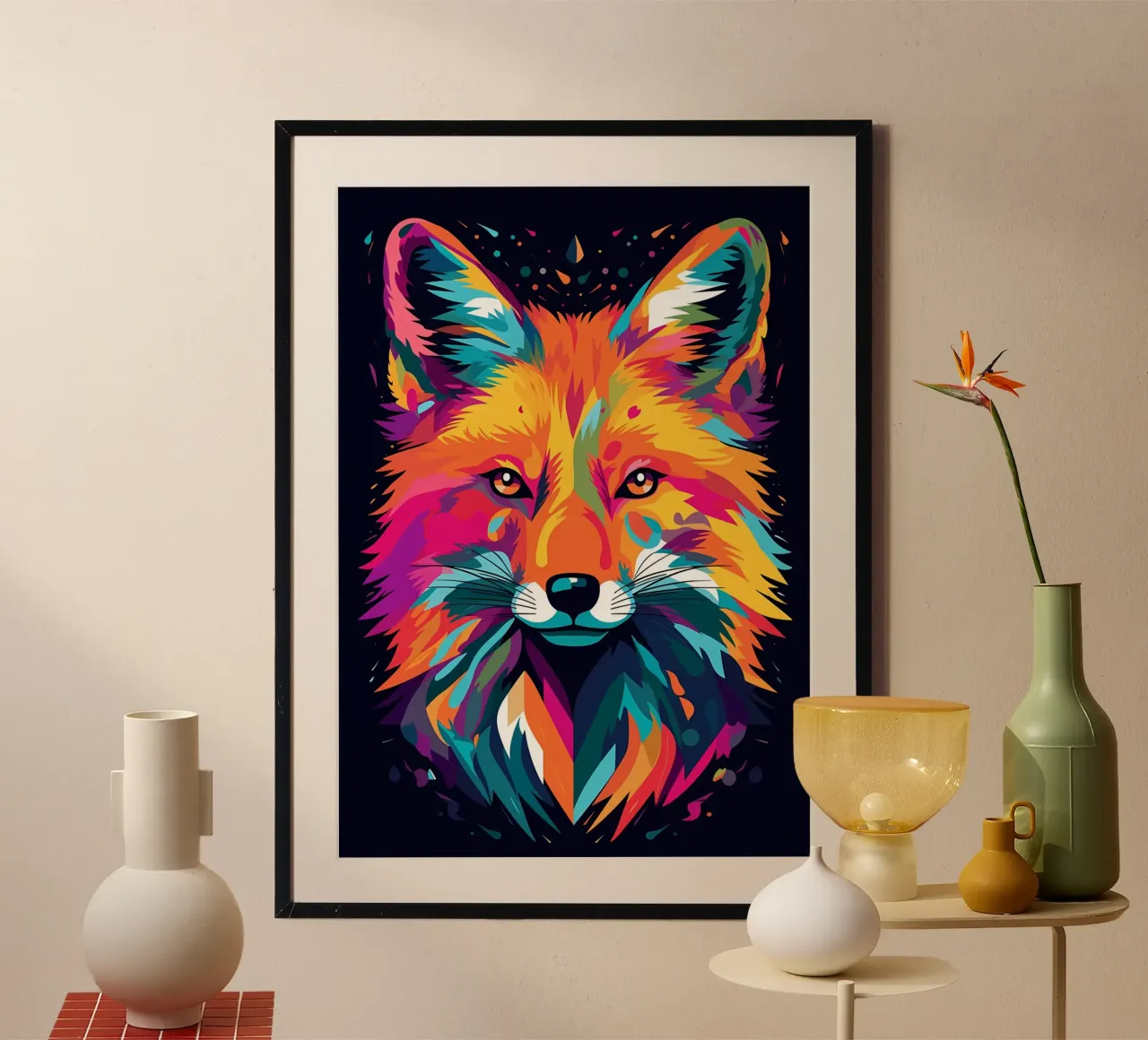 Wolf Dier poster van Pierre Walton