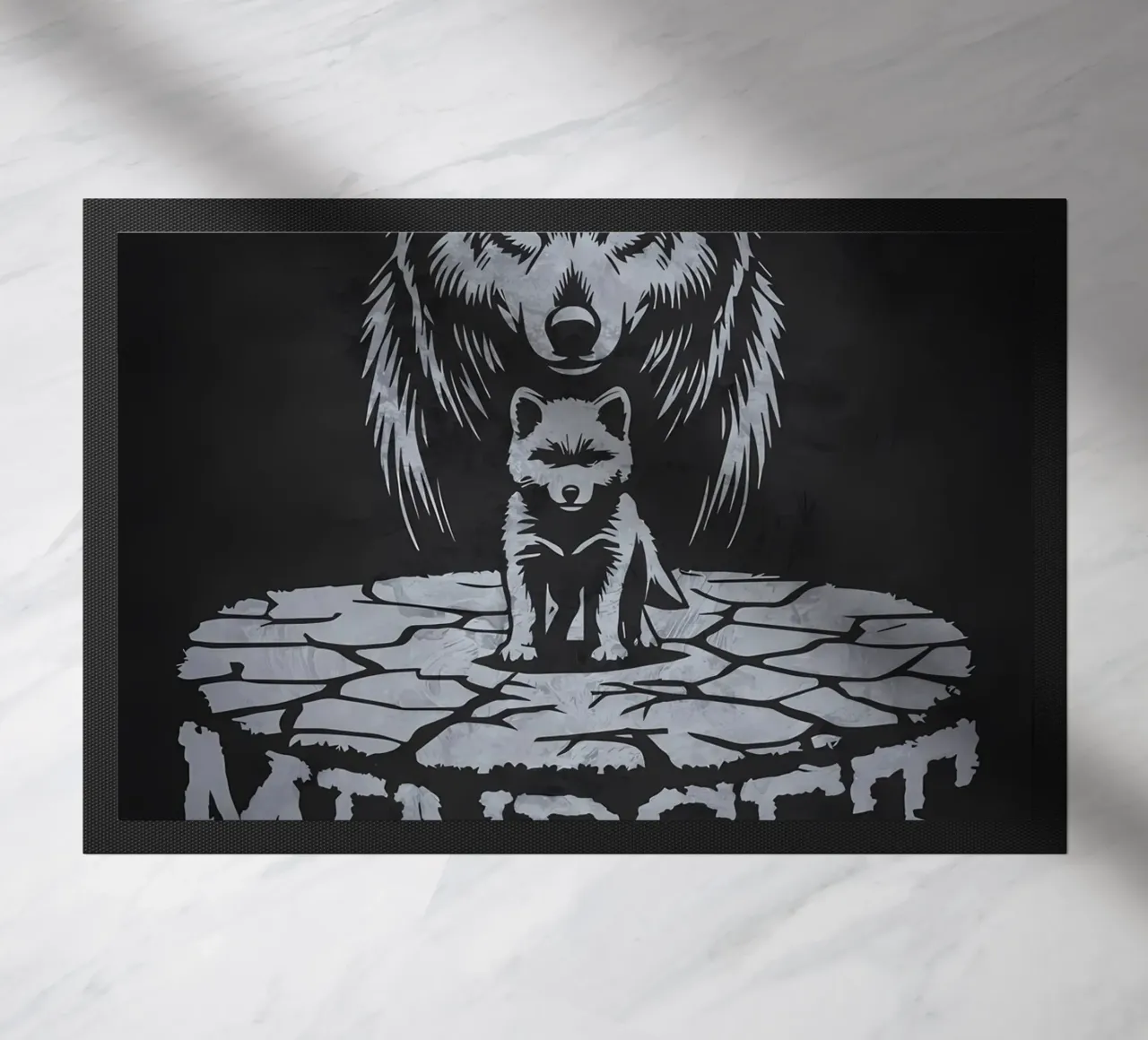 Wolf Dier deurmat van Pierre Walton