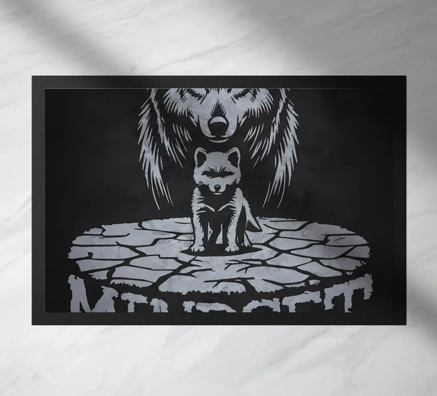 Wolf Tier Fußmatte von Pierre Walton