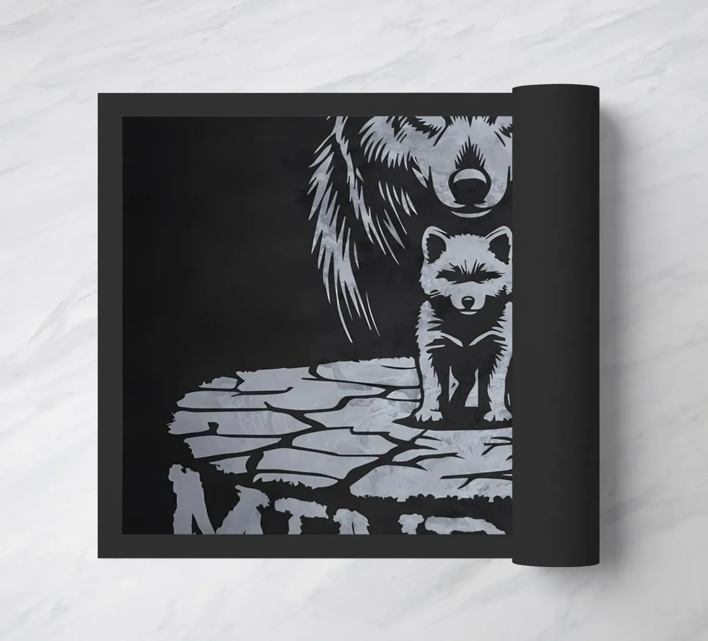 Wolf Tier Fußmatte von Pierre Walton