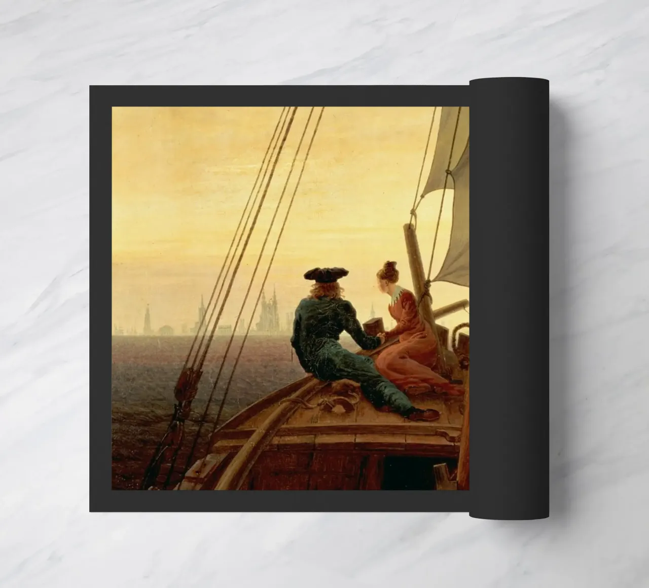 Caspar David Friedrich - A Sulla nave a vela zerbino da Timeless Artworks