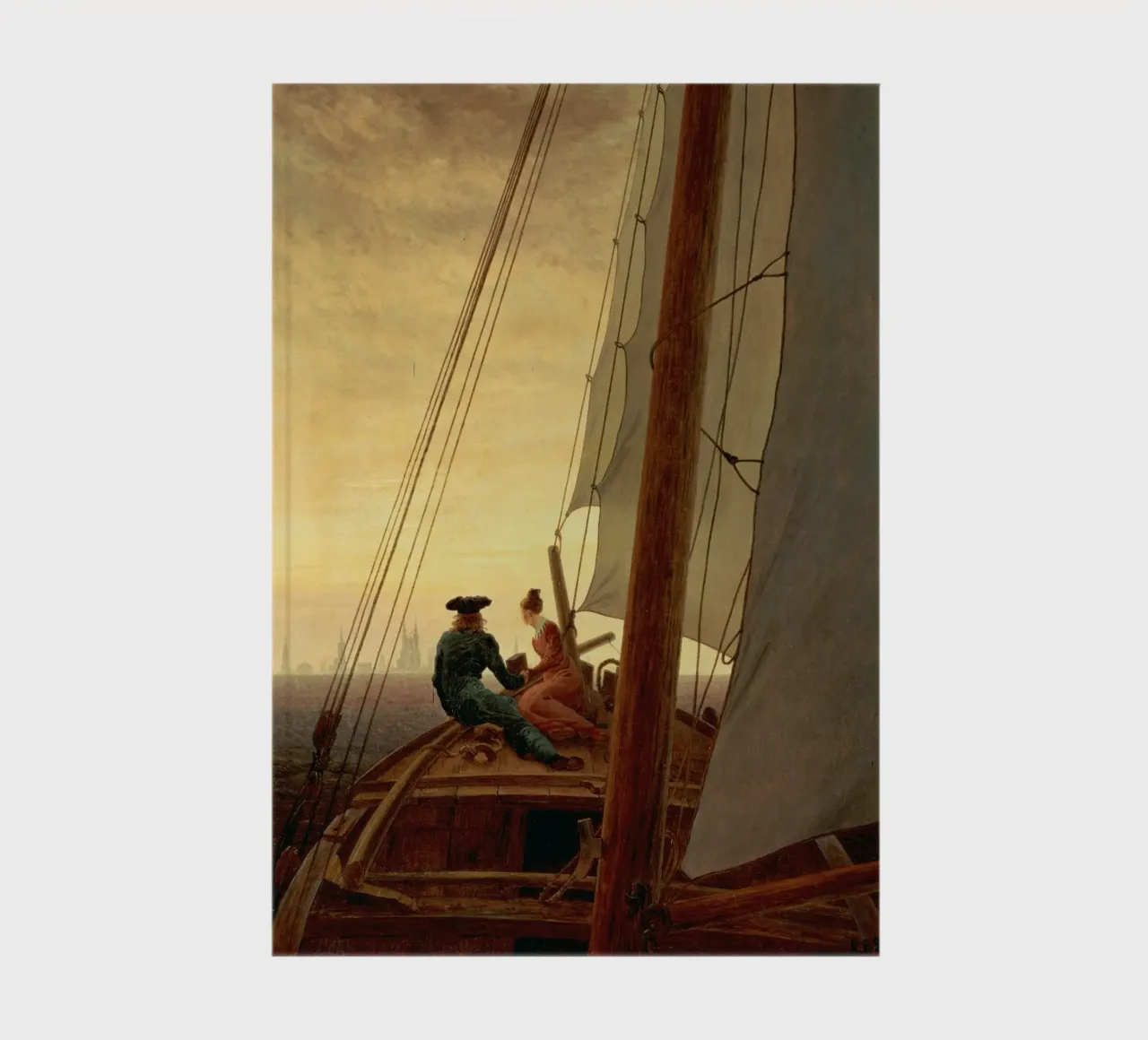 Caspar David Friedrich - A On the sailing-vessel notebook by Timeless Artworks