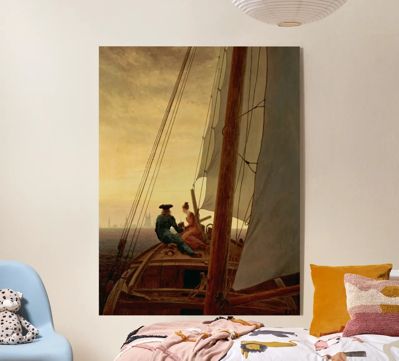 Caspar David Friedrich - A Sulla nave a vela plexiglass da Timeless Artworks