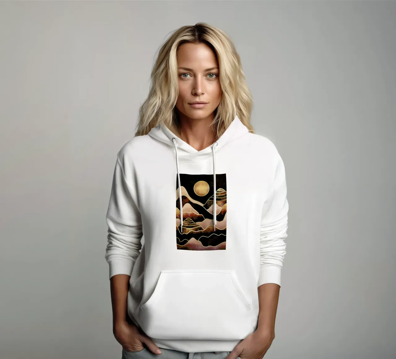 Sunkissed Mountains felpa con cappuccio da Elisabeth Fredriksson