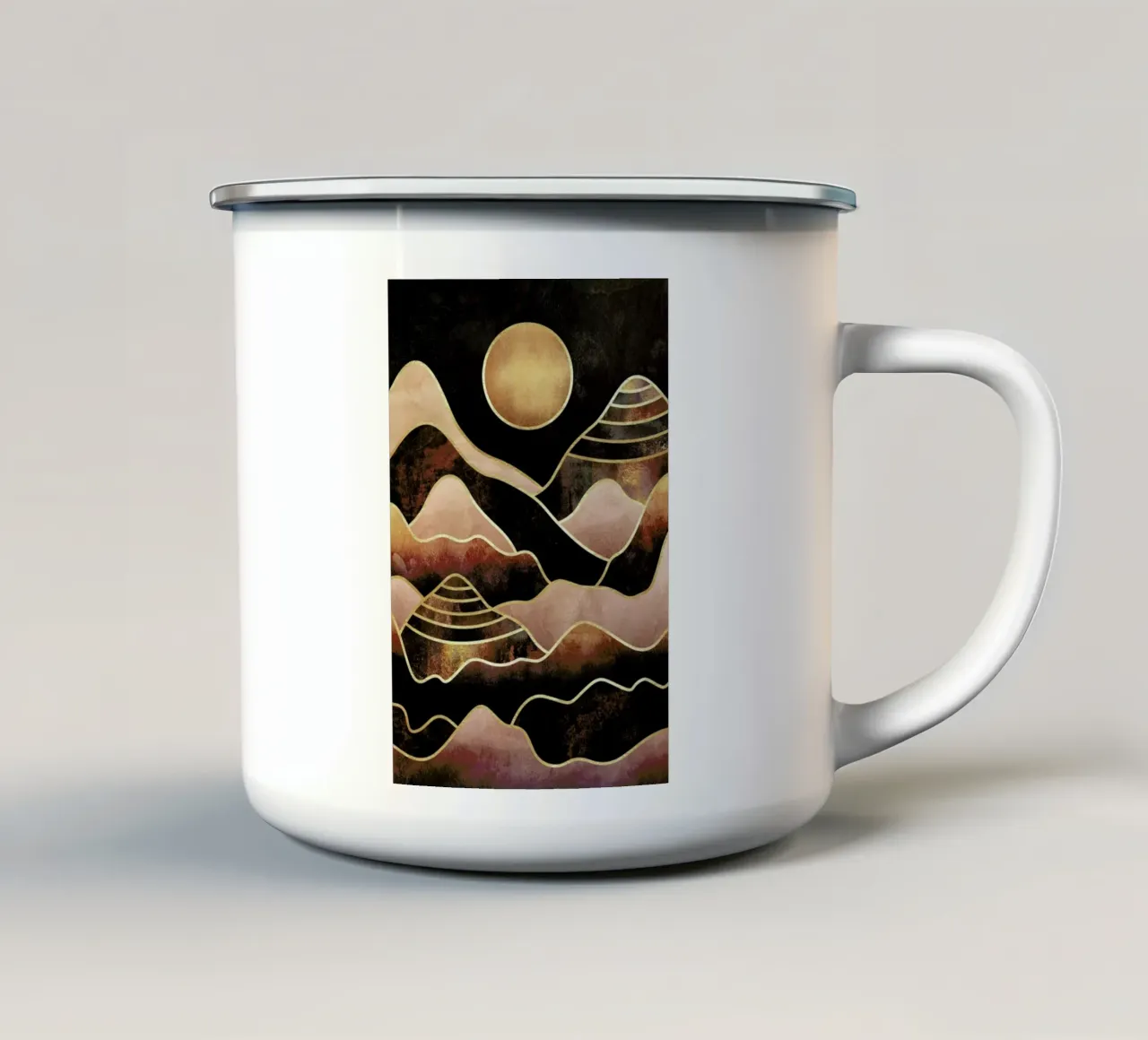 Sunkissed Mountains tazza in smalto da Elisabeth Fredriksson