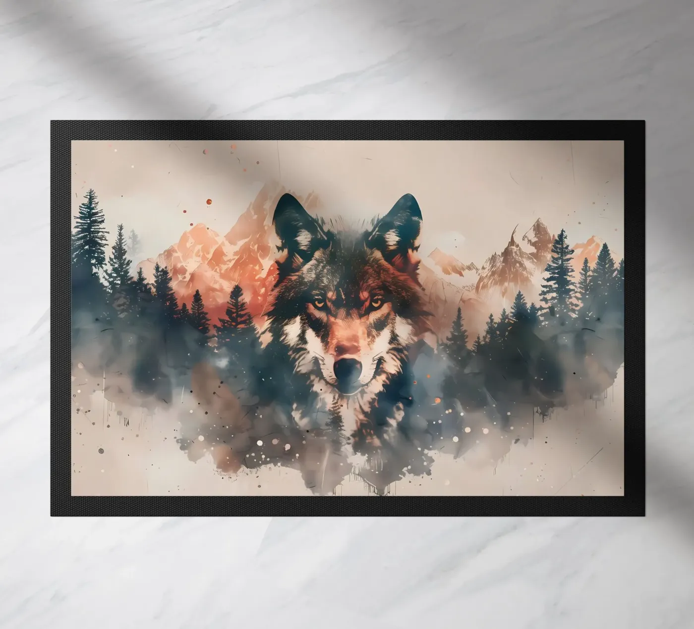 Wolf Animal deurmat van Pierre Walton