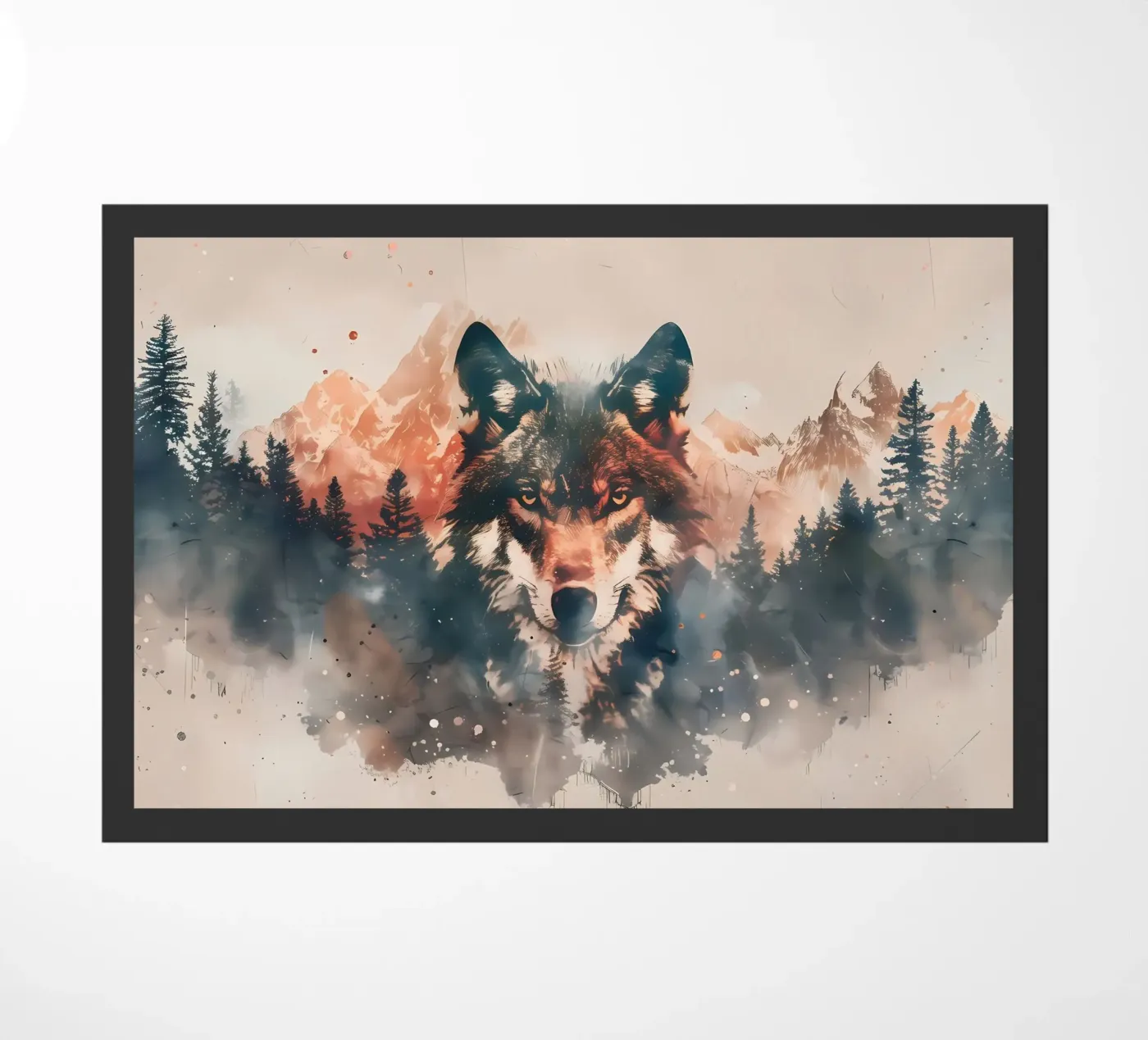 Wolf Animal deurmat van Pierre Walton