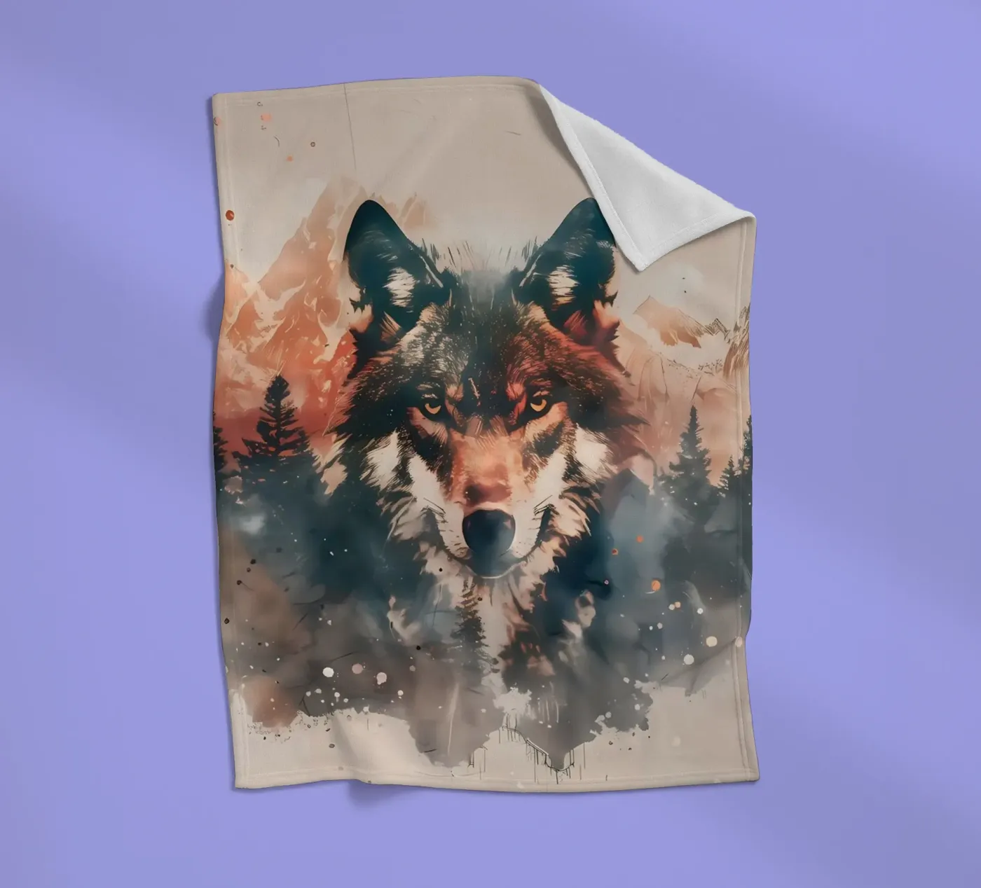 Wolf Dier fleecedeken van Pierre Walton