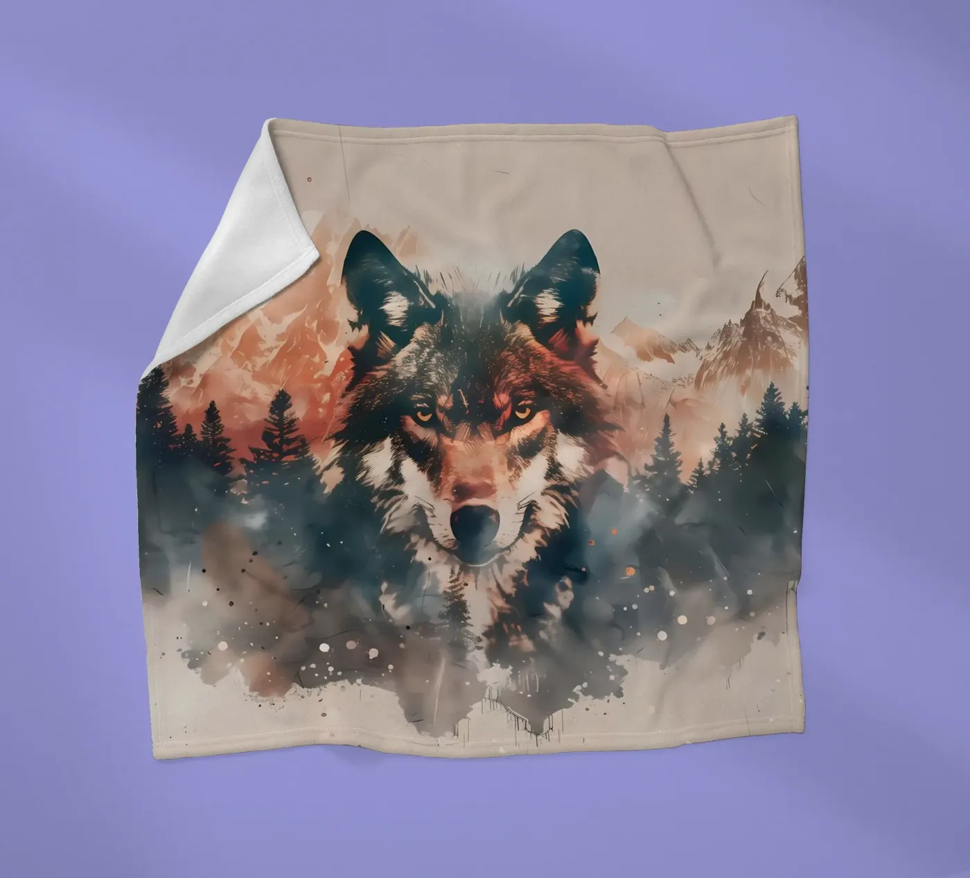 Wolf Dier fleecedeken van Pierre Walton