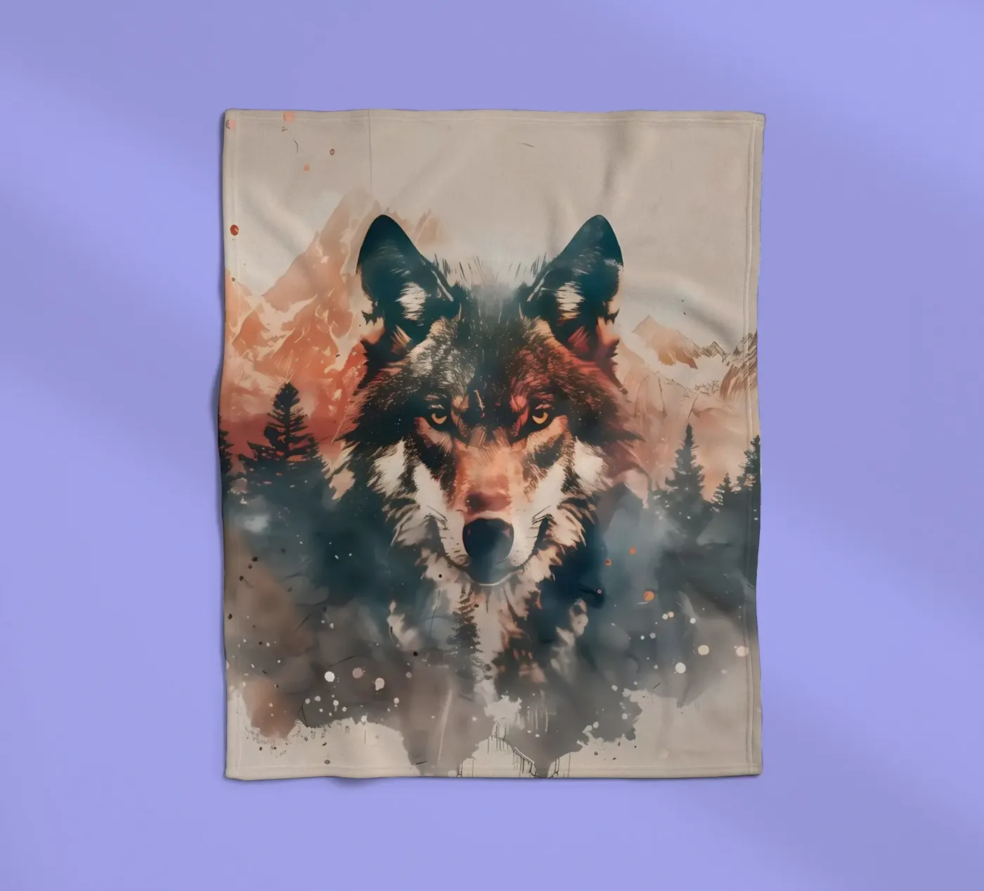 Wolf Dier fleecedeken van Pierre Walton