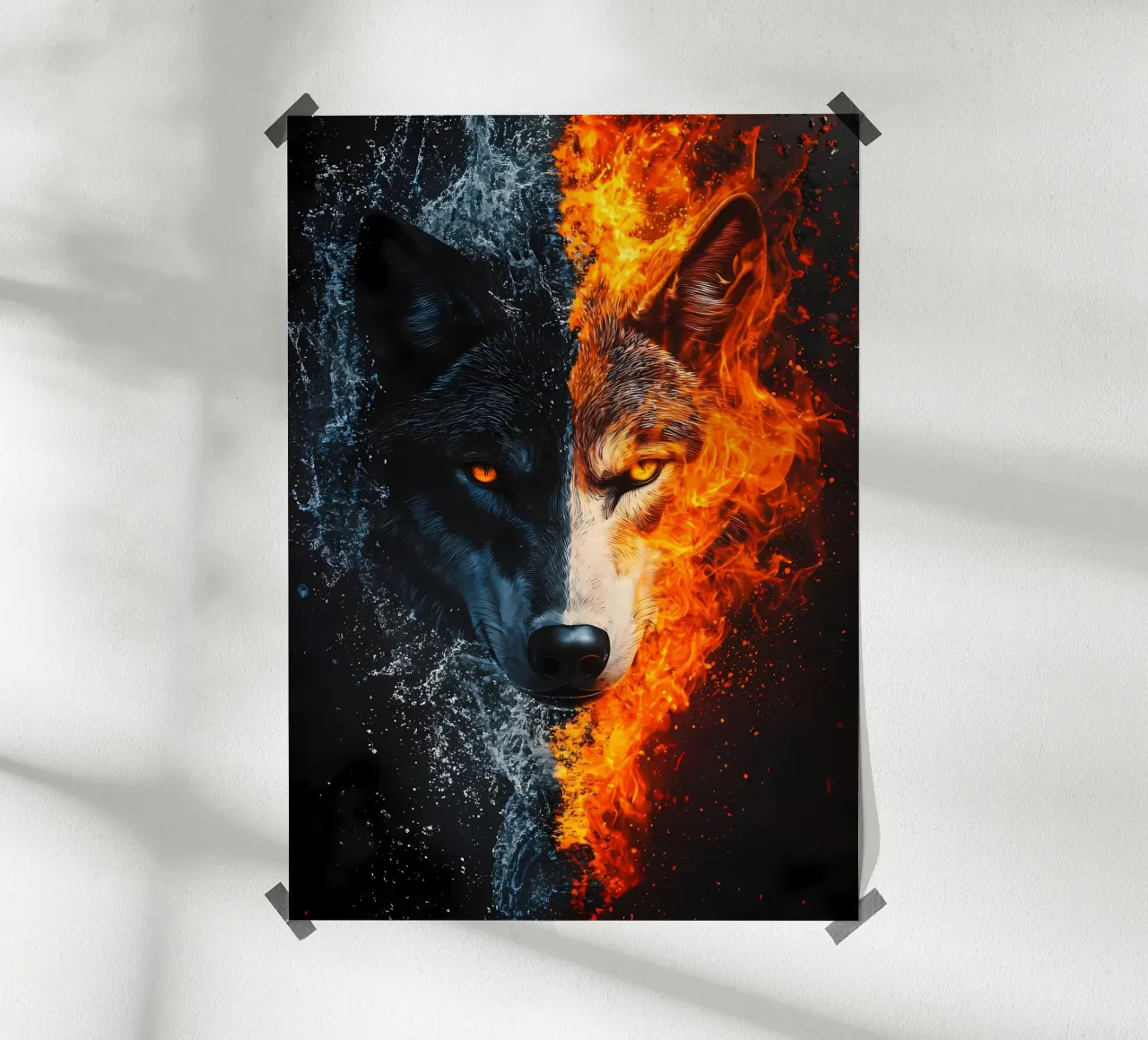 Wolf Animal hahnemühle by Pierre Walton