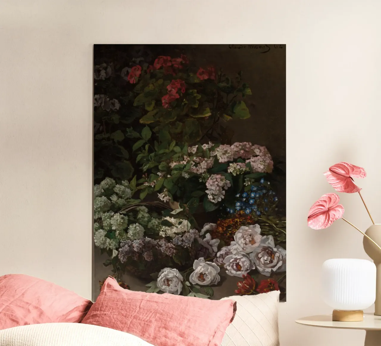 Claude Monet - Fiori di primavera (1864) poster da Timeless Artworks