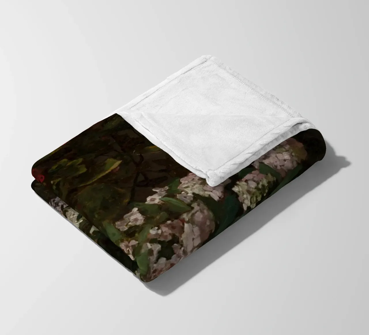 Claude Monet - Fiori di primavera (1864) coperta in pile da Timeless Artworks