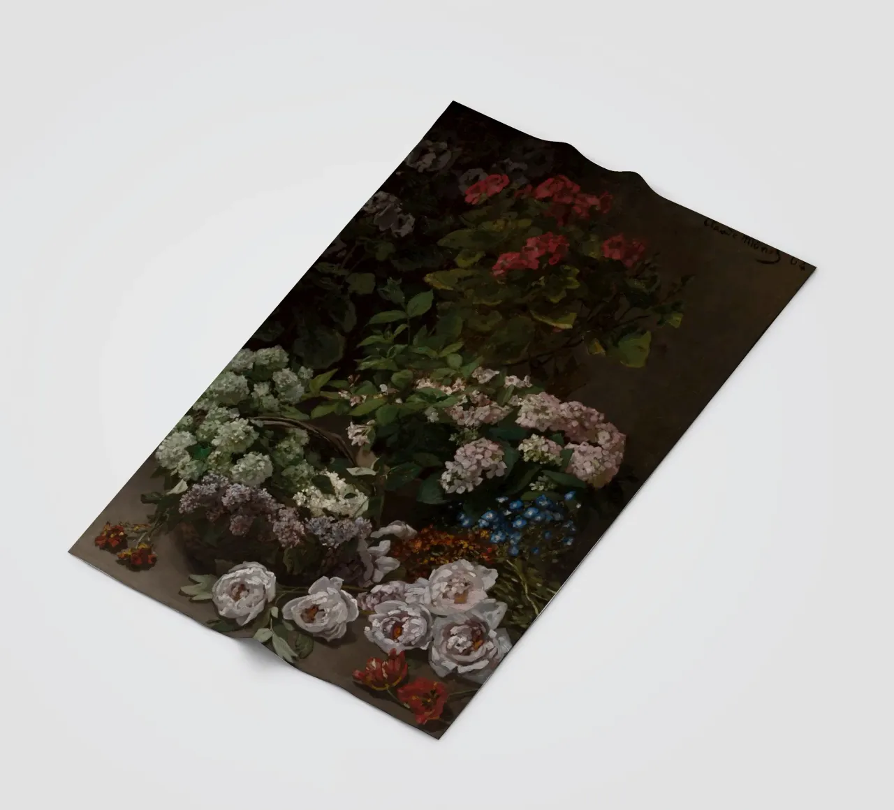 Claude Monet - Fiori di primavera (1864) coperta in pile da Timeless Artworks