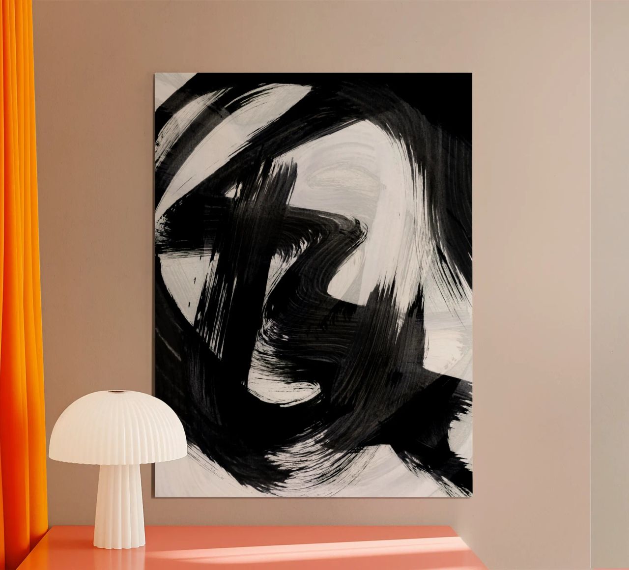 Strokes 19 | Black & White Brushstroke Expressionism Poster von sabidussi
