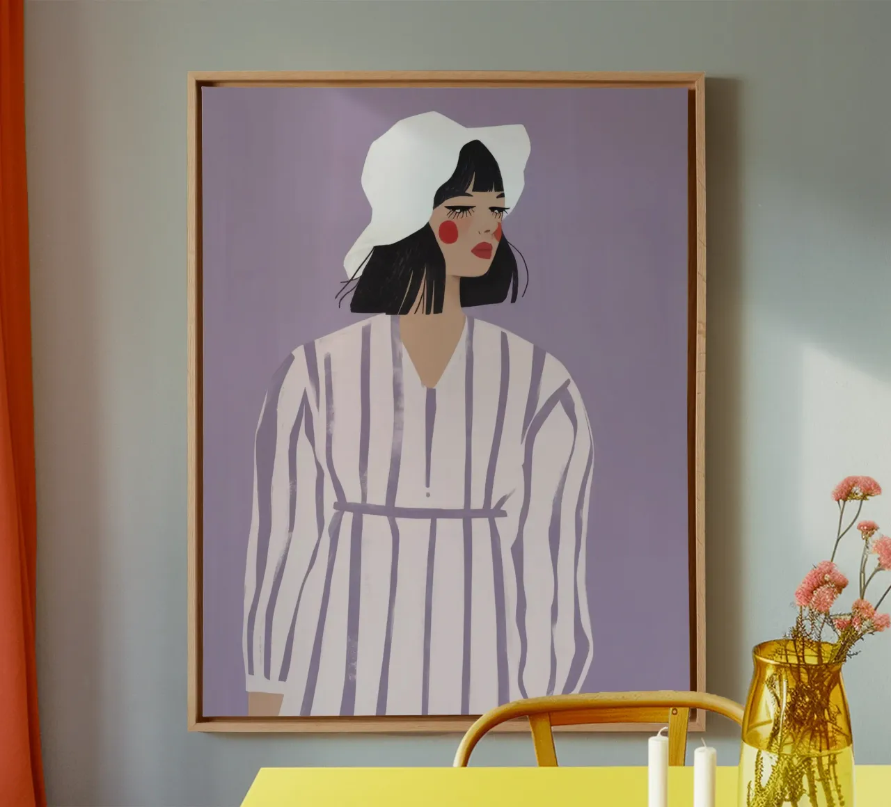 Ritratto di camicia a righe tela da Demar Galleria