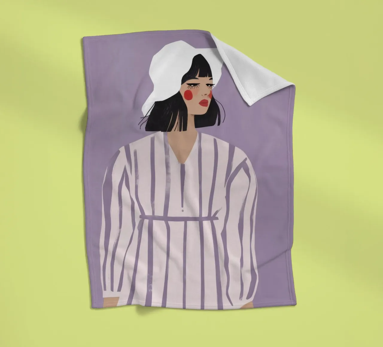 Ritratto di camicia a righe coperta in pile da Demar Galleria