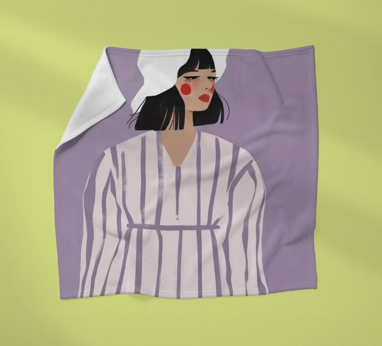 Ritratto di camicia a righe coperta in pile da Demar Galleria