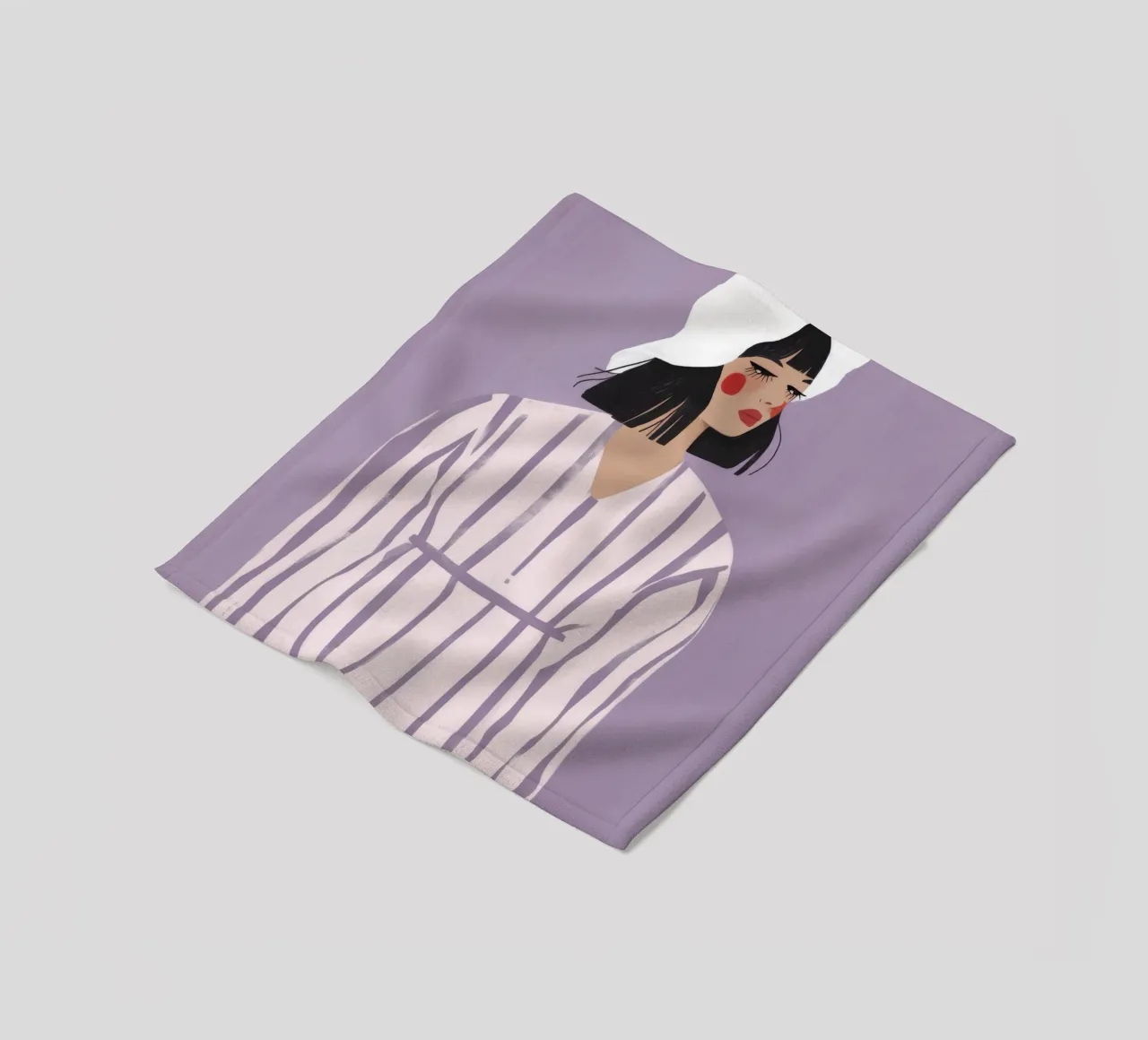Ritratto di camicia a righe coperta in pile da Demar Galleria