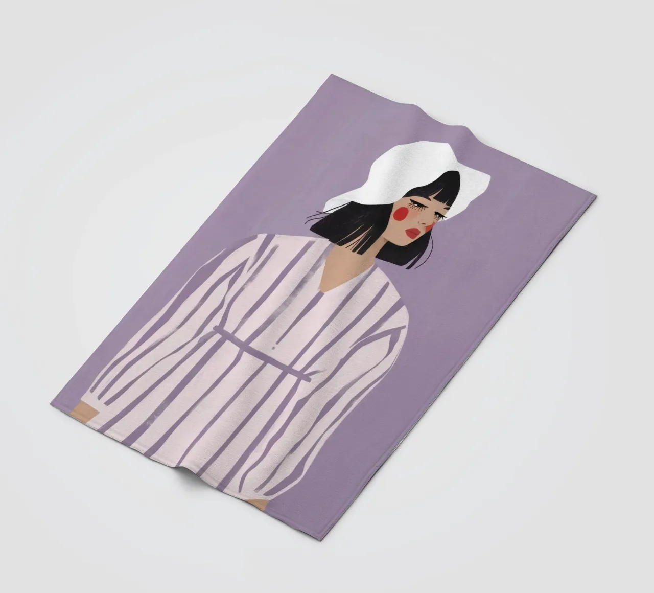 Ritratto di camicia a righe coperta in pile da Demar Galleria