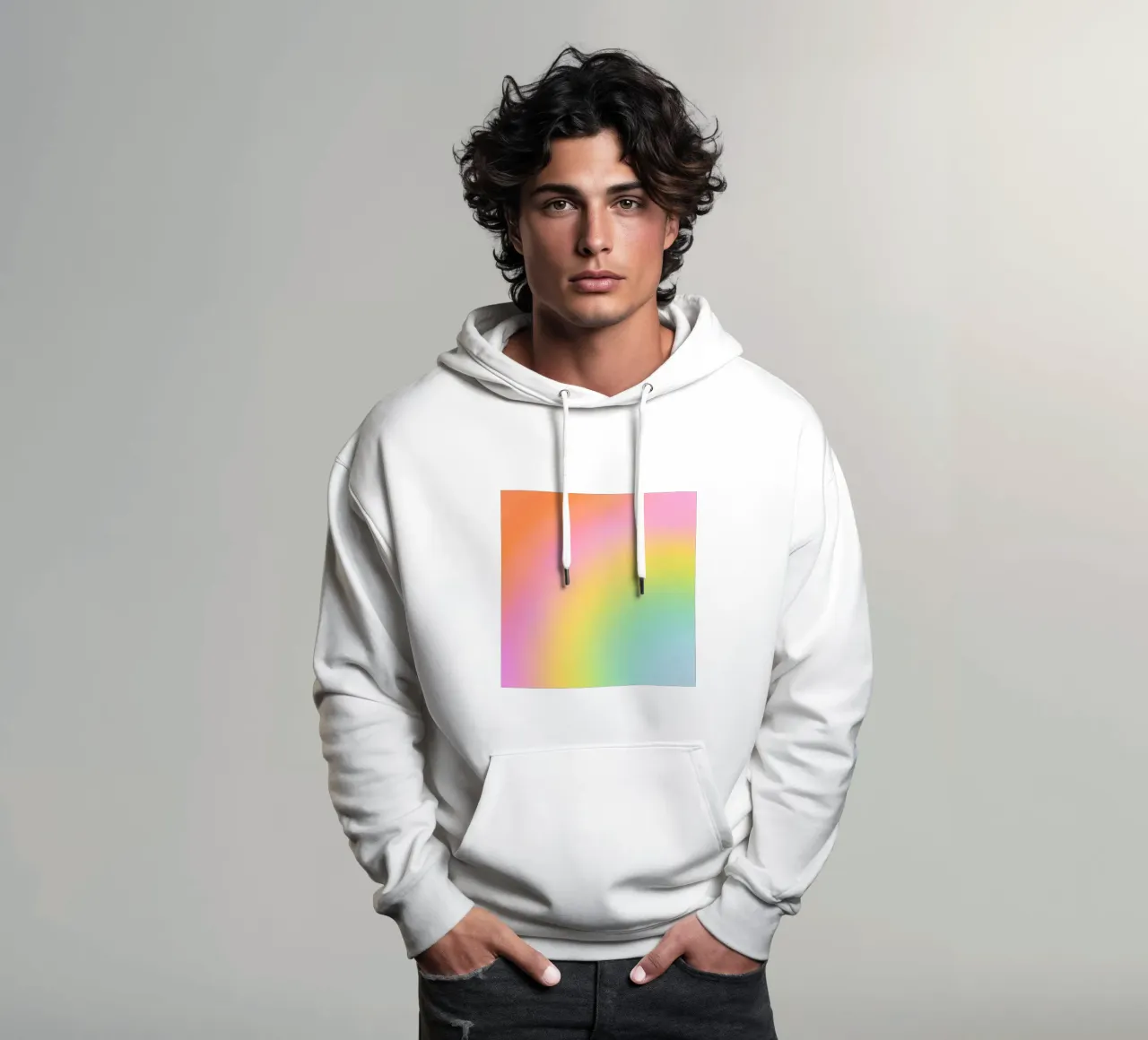 Sognante Candy Arcobaleno Gradiente felpa con cappuccio da Dominique Vari Abstract