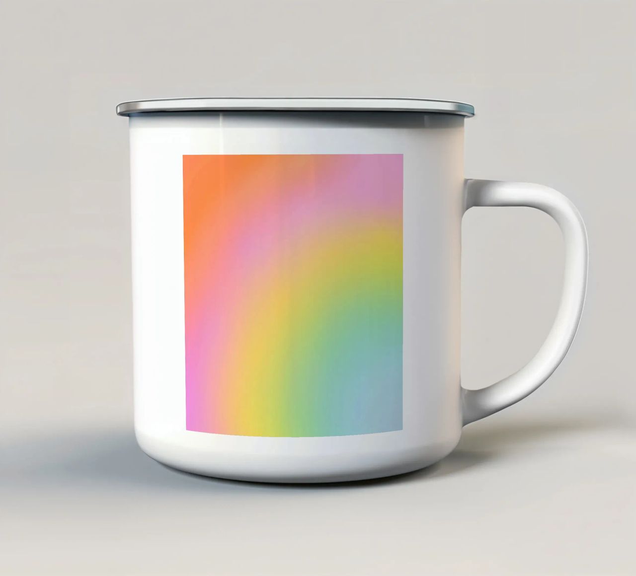 Sognante Candy Arcobaleno Gradiente tazza in smalto da Dominique Vari Abstract