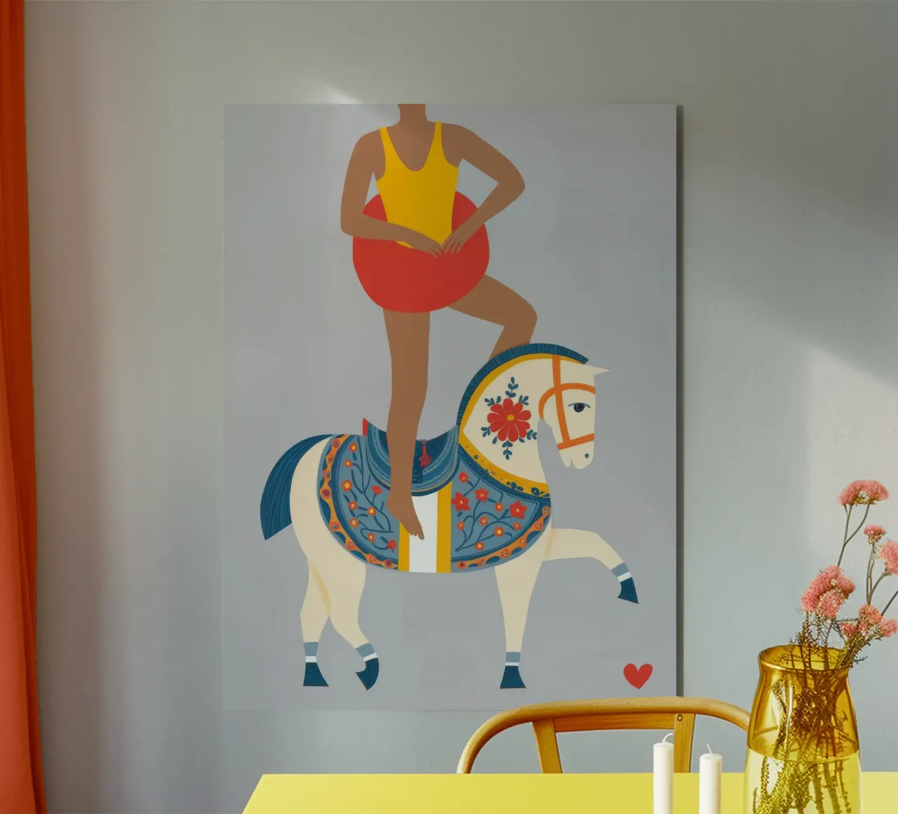 Horse Rider Pose alu-dibond by Demar Galleria