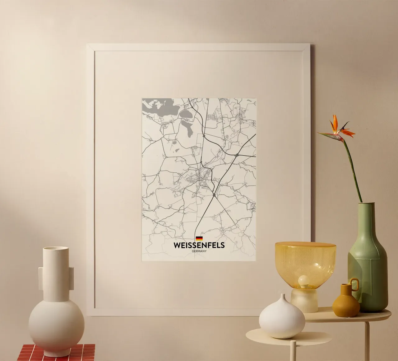 Weissenfels DE poster con telaio in alluminio da Christopher Adams