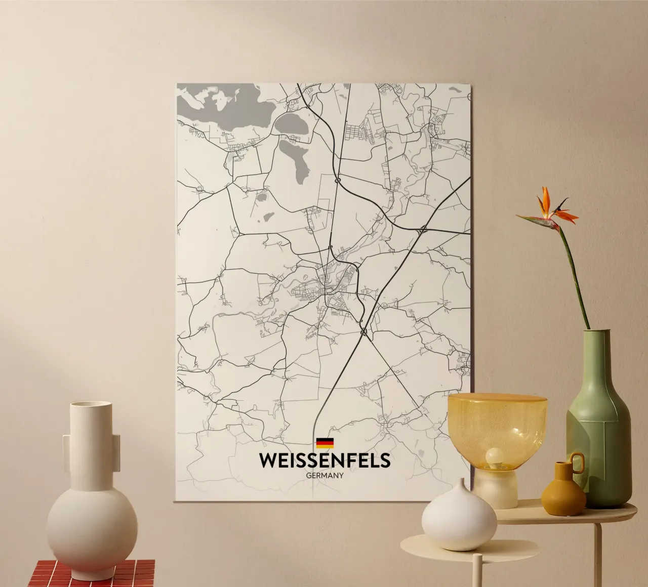 Weissenfels DE poster con telaio in alluminio da Christopher Adams