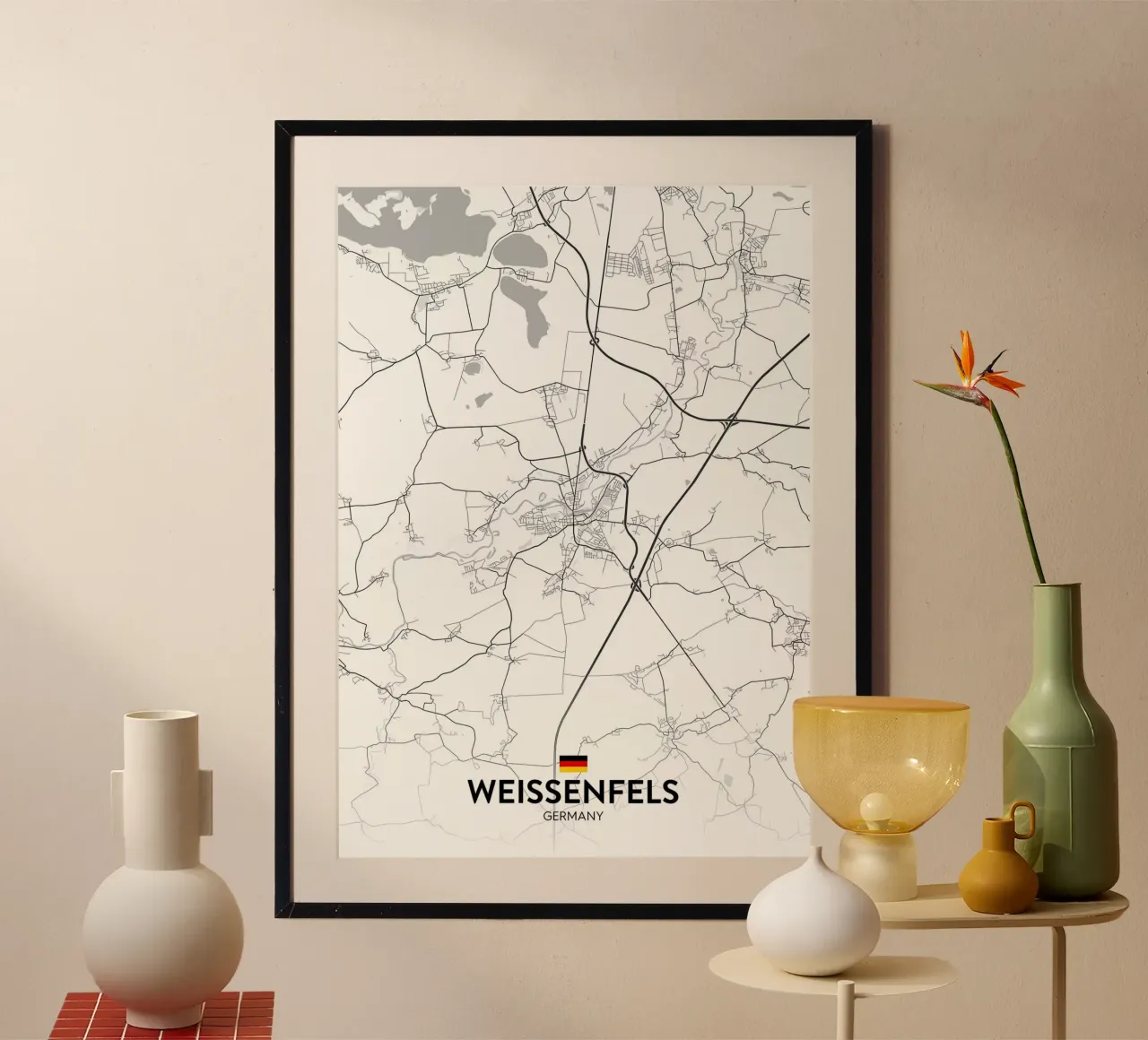 Weissenfels DE poster con telaio in alluminio da Christopher Adams
