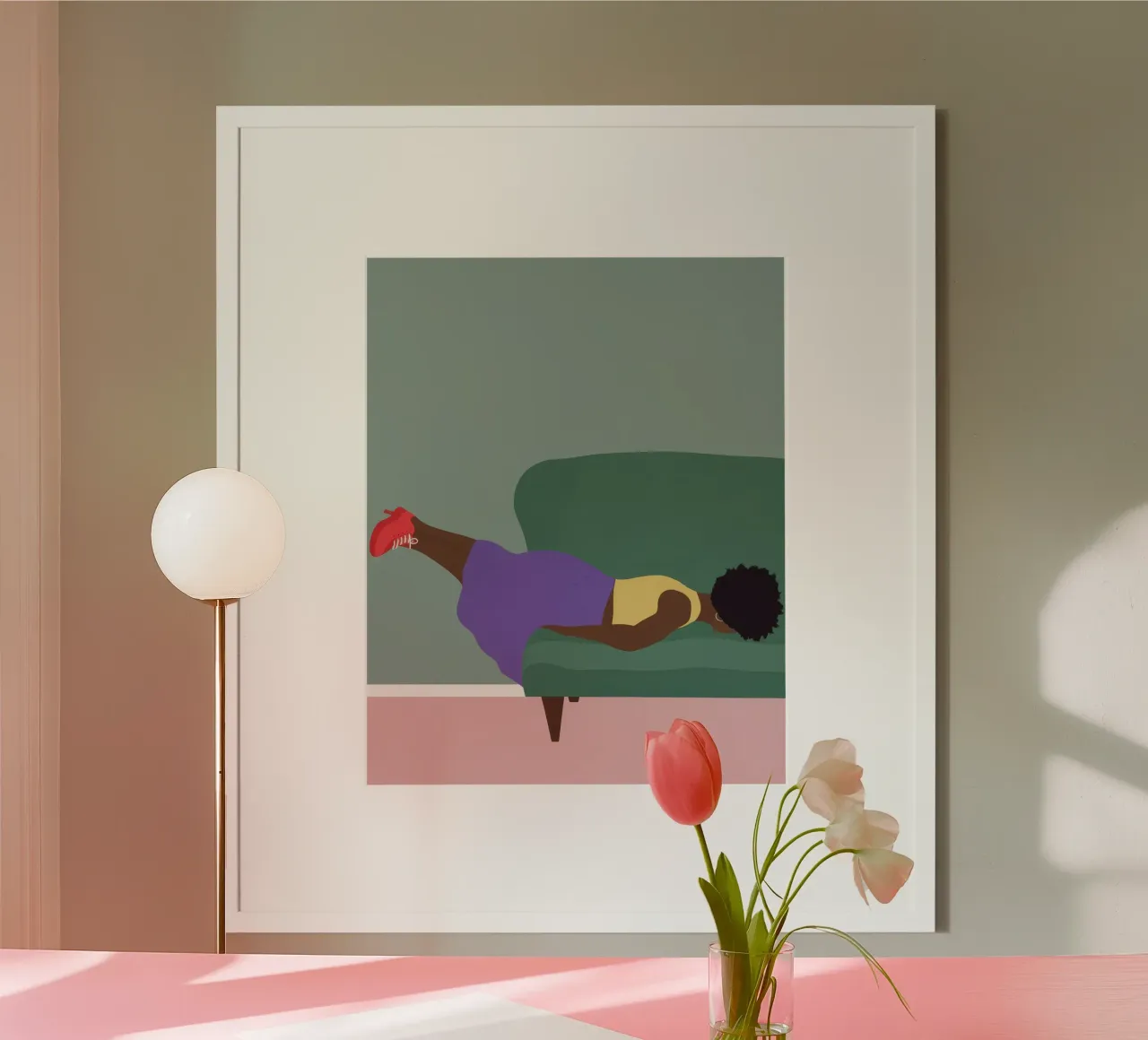 Posizione di rilassamento sul divano poster da Demar Galleria