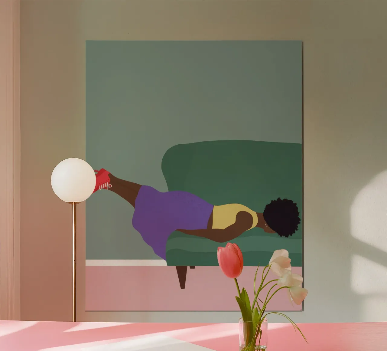 Posizione di rilassamento sul divano poster da Demar Galleria