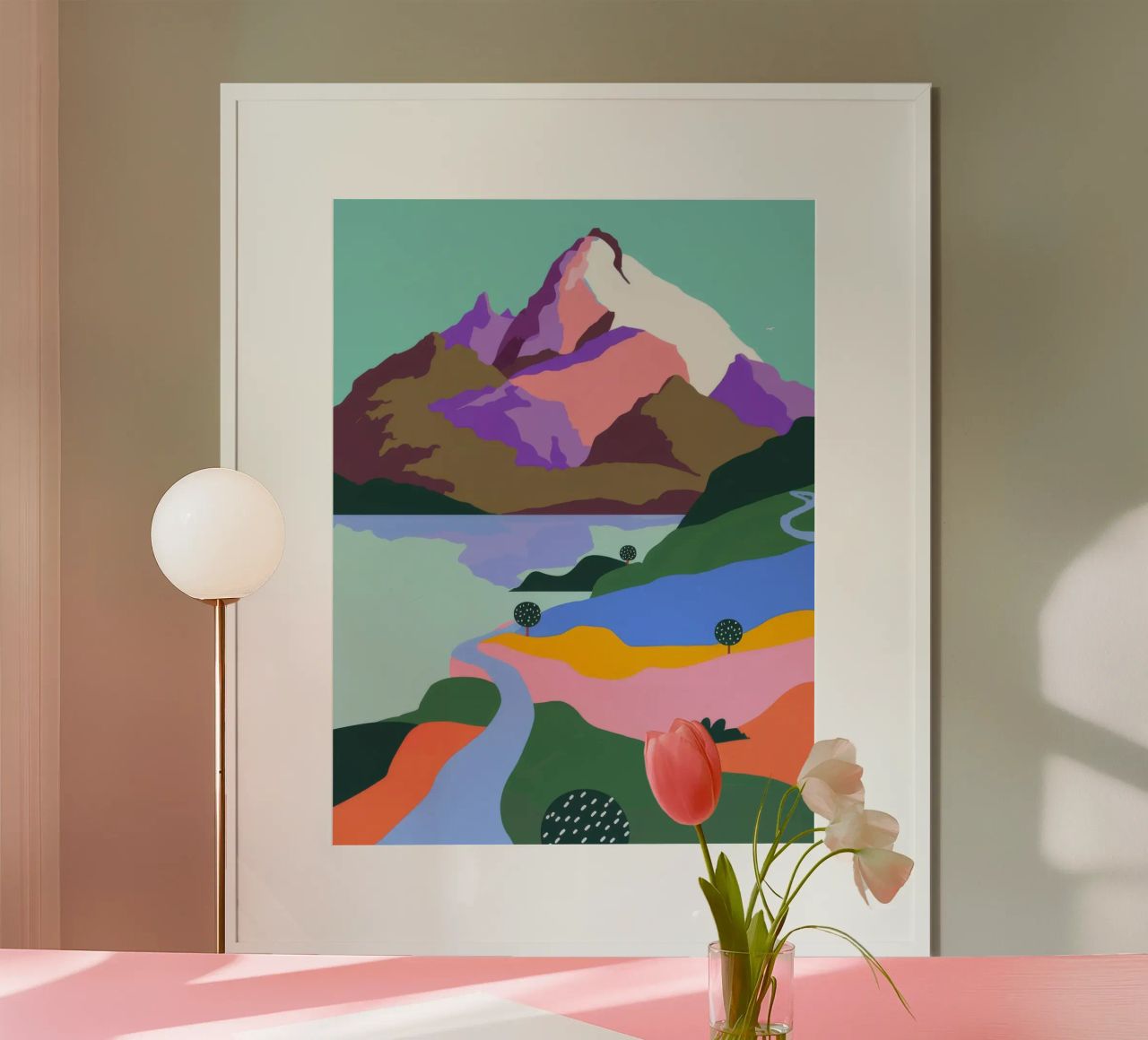 Mountain River Scene poster by Demar Galleria