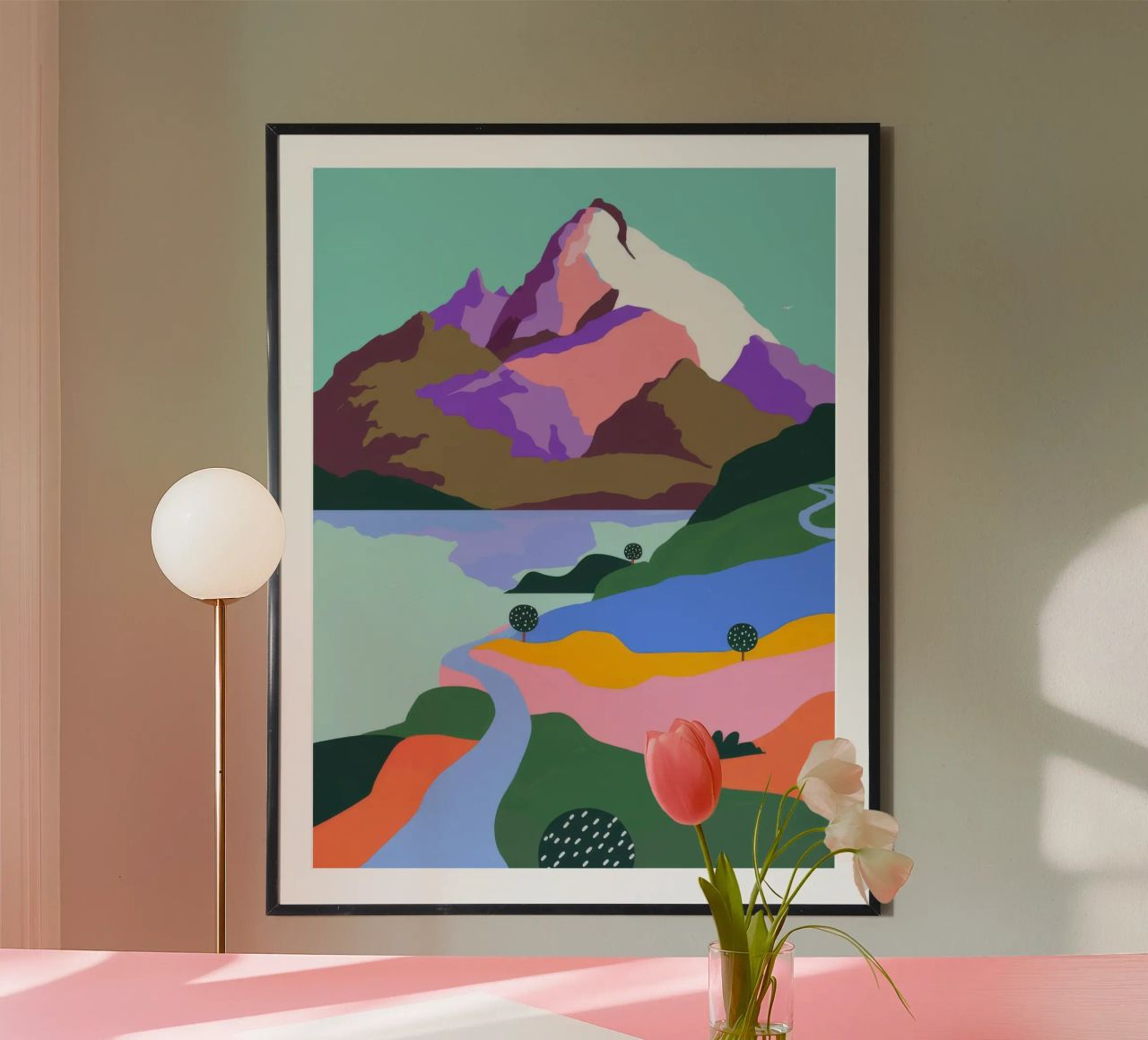 Mountain River Scene poster by Demar Galleria