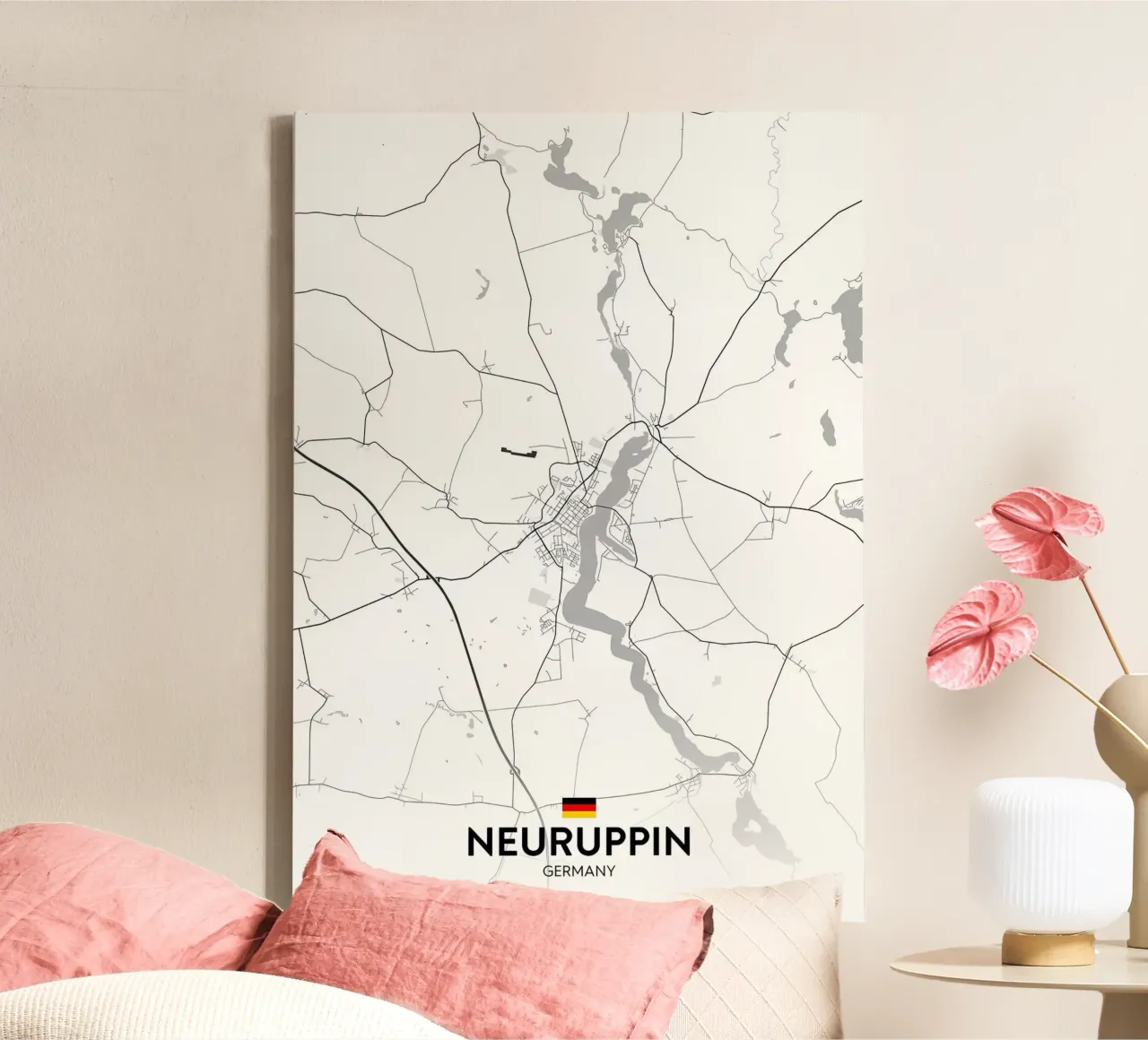 Neuruppin DE canvas met Baklijst van Christopher Adams