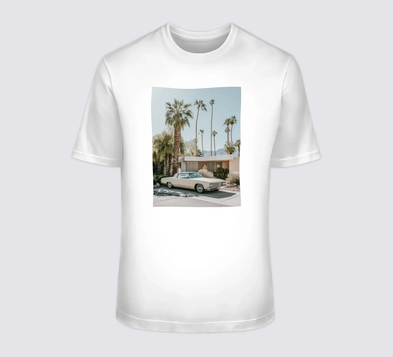Palm Springs nostalgic architecture t-shirt by Carinaprint