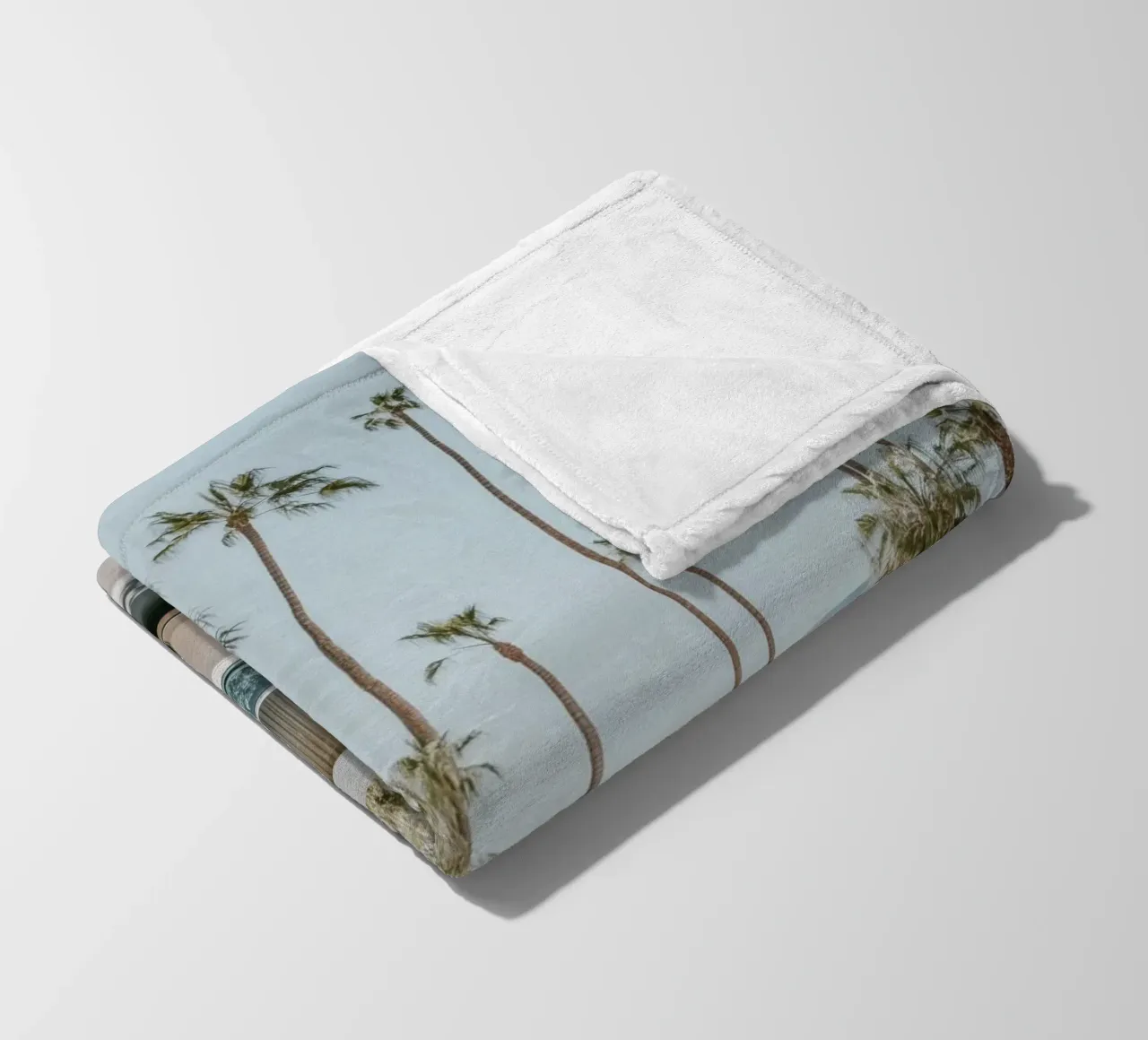 Palm Springs nostalgic architecture fleece blanket by Carinaprint