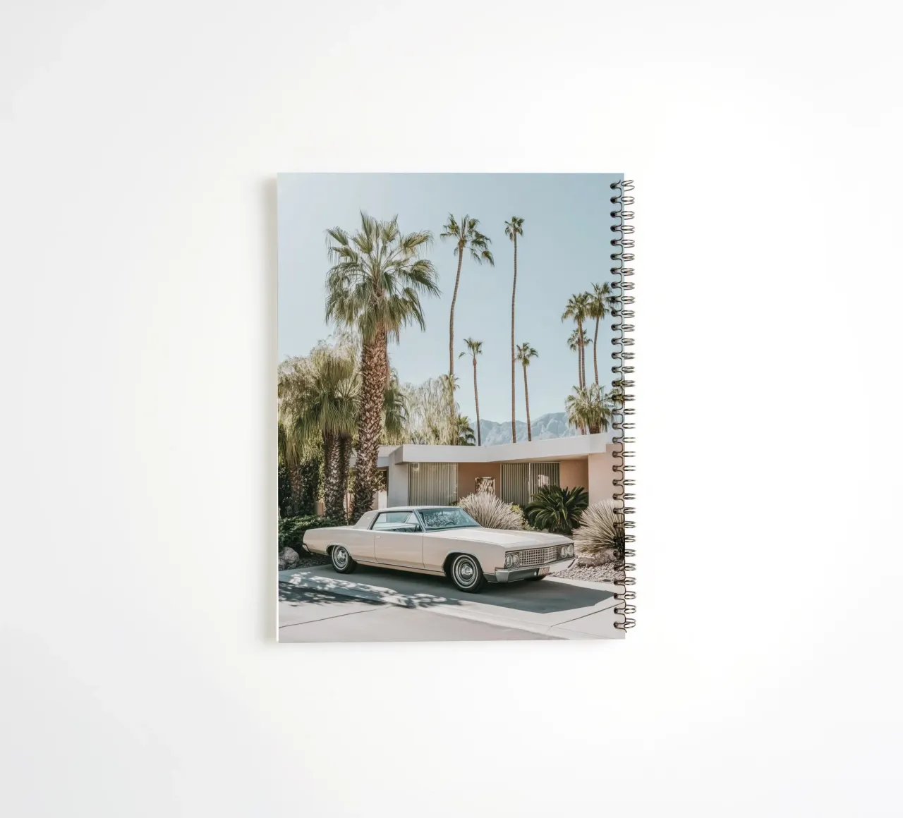 Palm Springs nostalgic architecture spiral notebook by Carinaprint