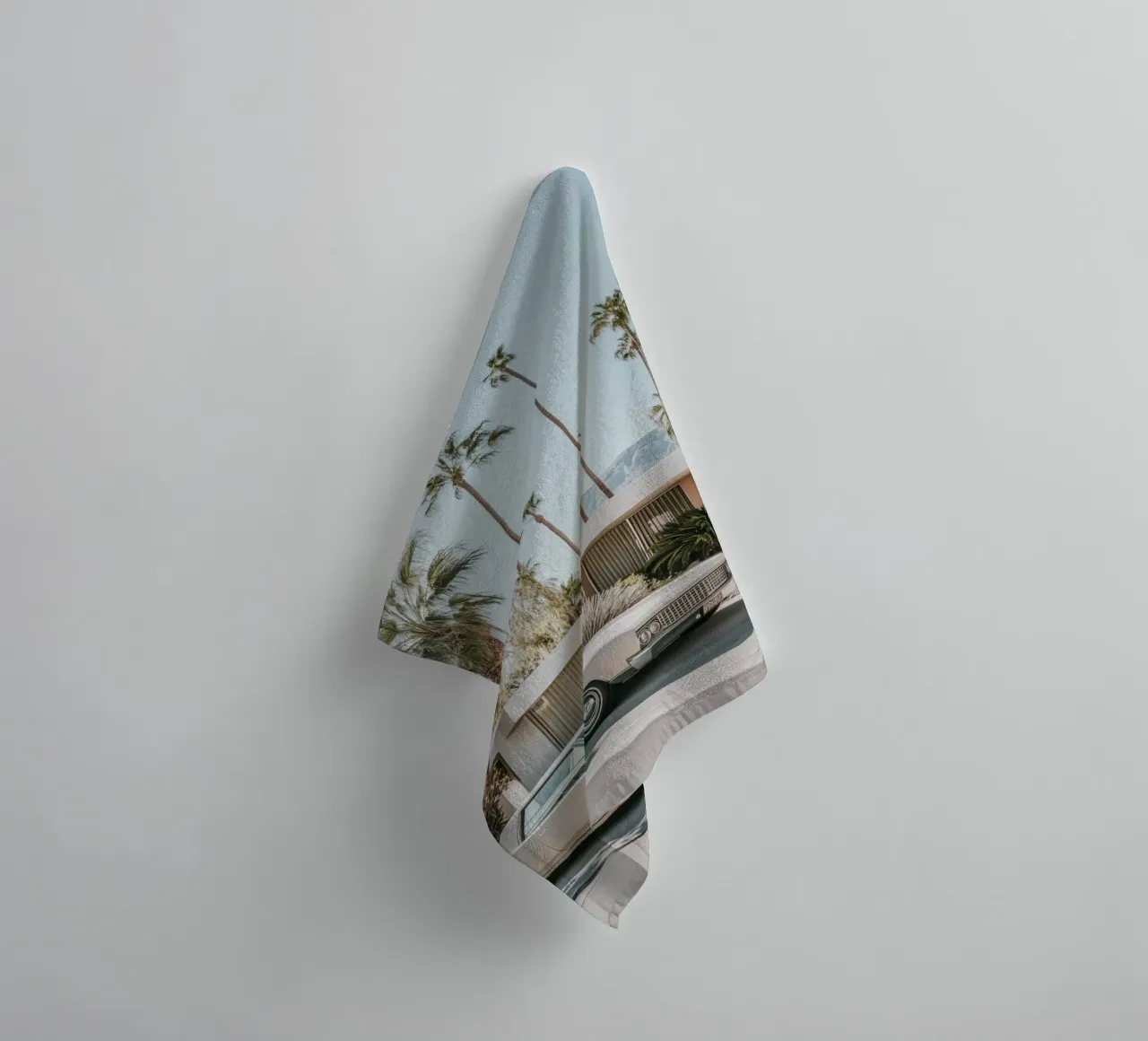 Palm Springs nostalgic architecture towel by Carinaprint