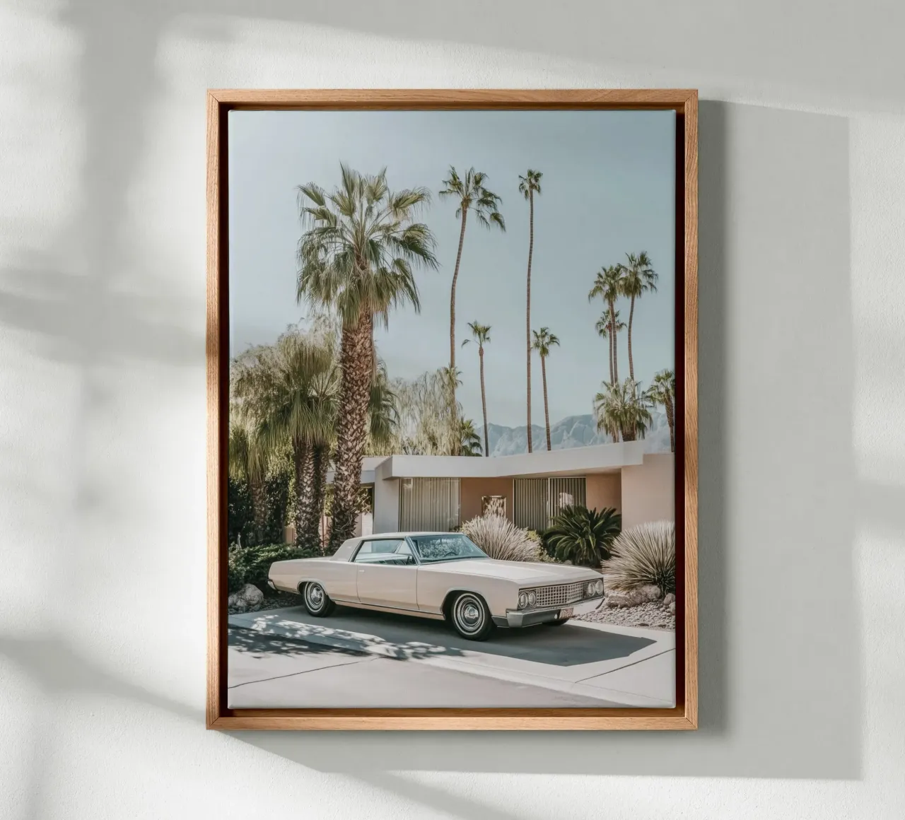 Palm Springs nostalgic architecture canvas by Carinaprint