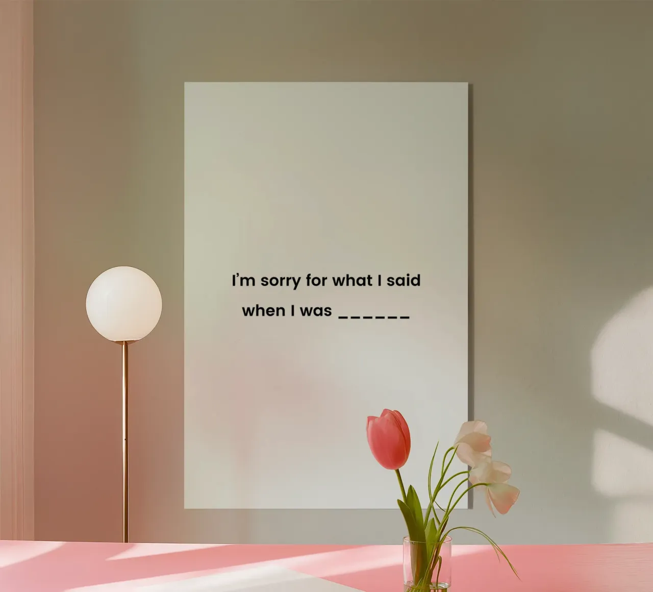 Fill in the Blank plexiglass da Studio One