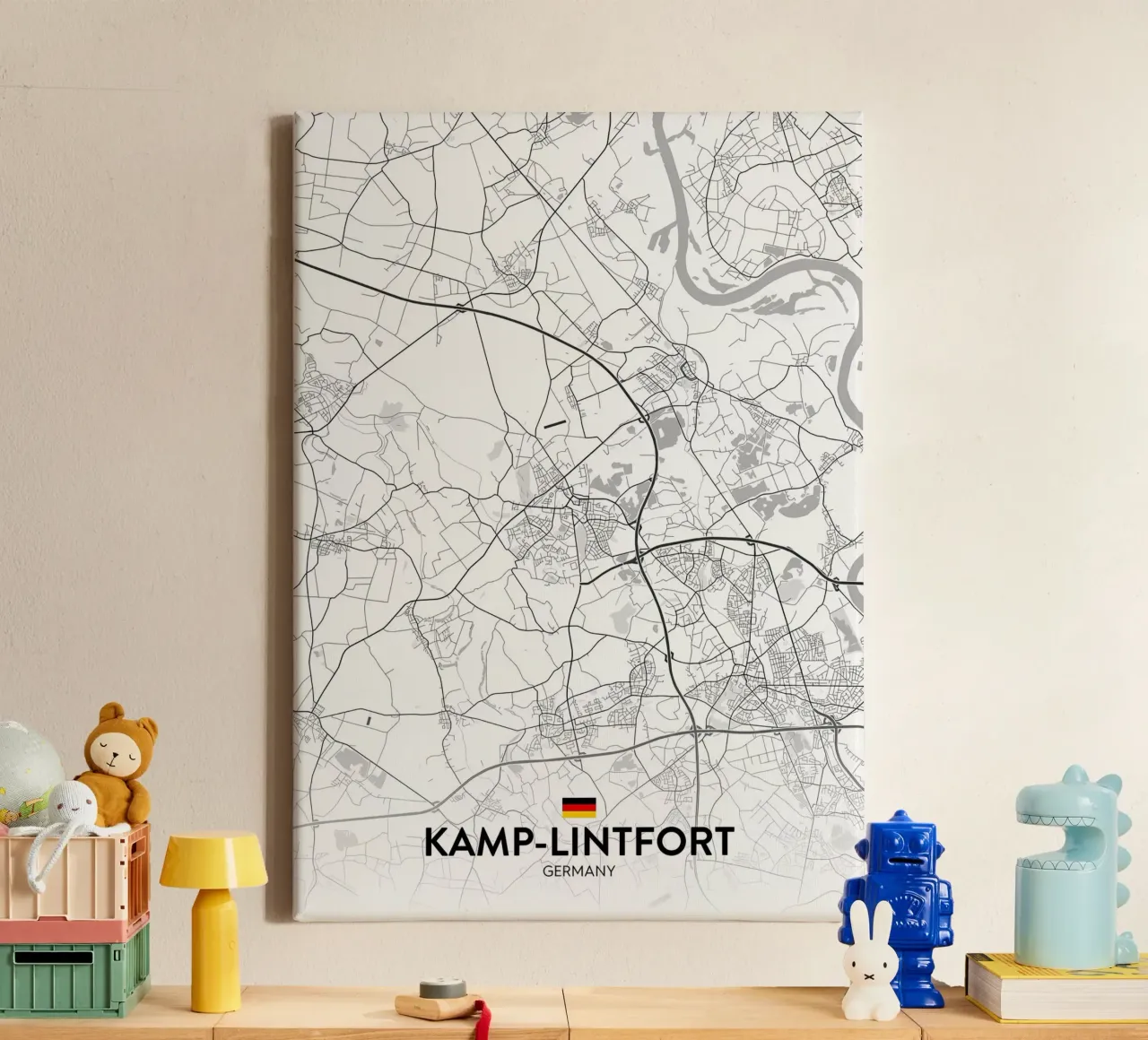 Kamp Lintfort DE canvas met Baklijst van Christopher Adams