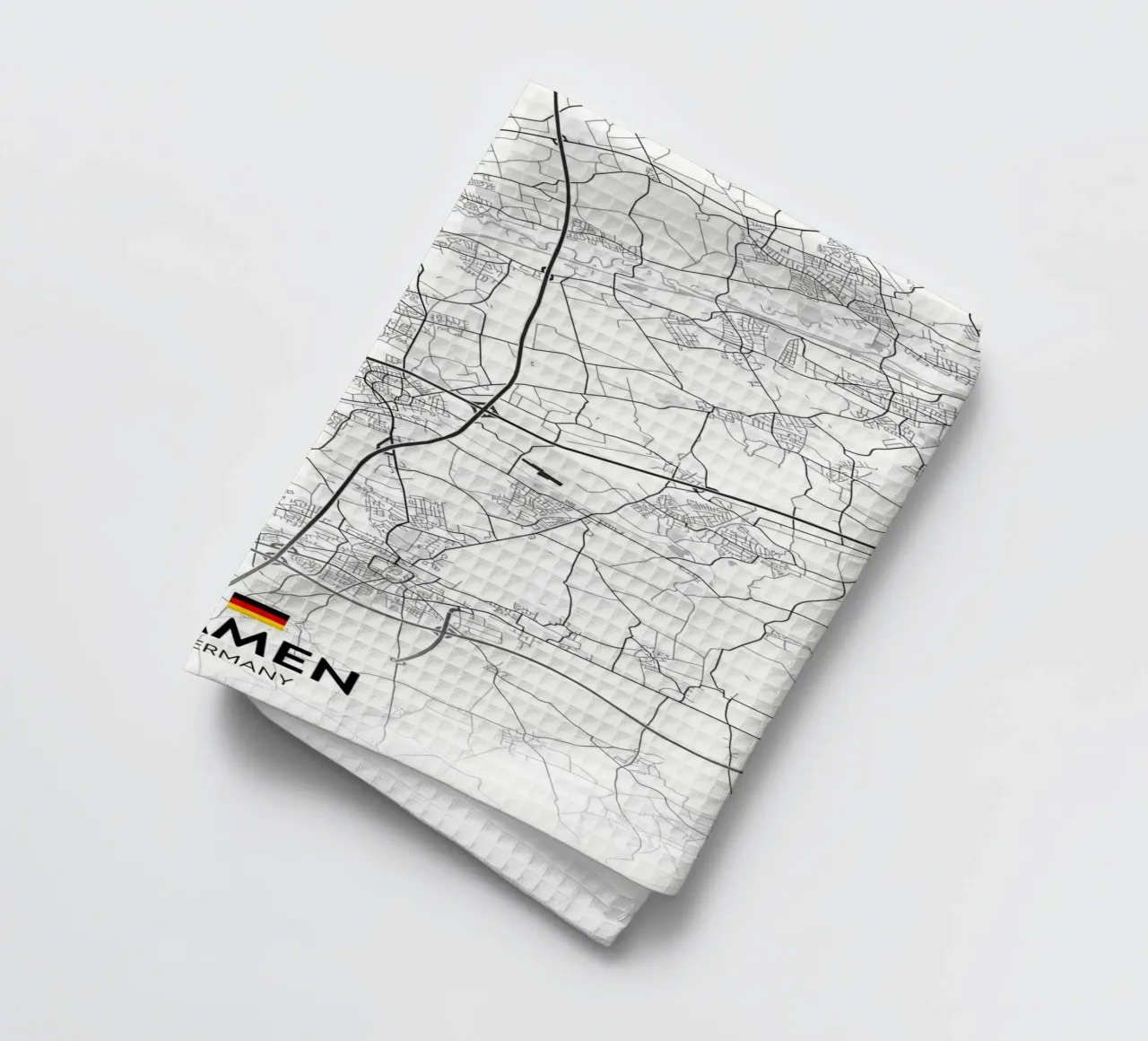 Kamen DE tea towel by Christopher Adams