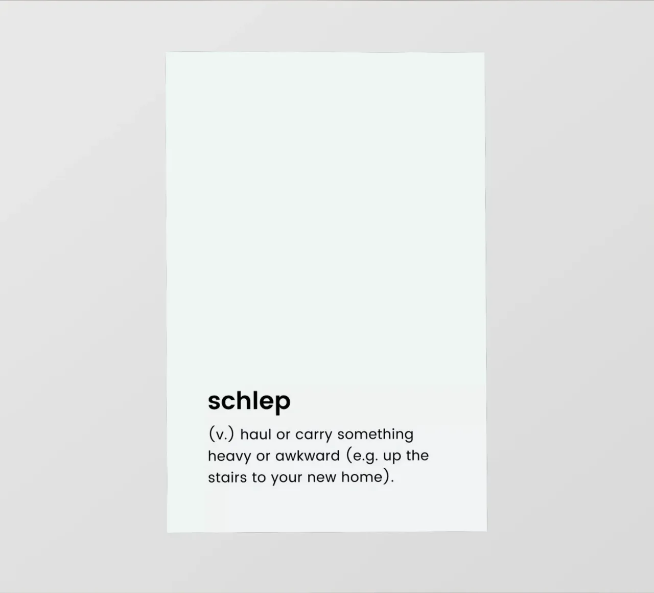 Schlep 2 pellicola backlit da Studio One