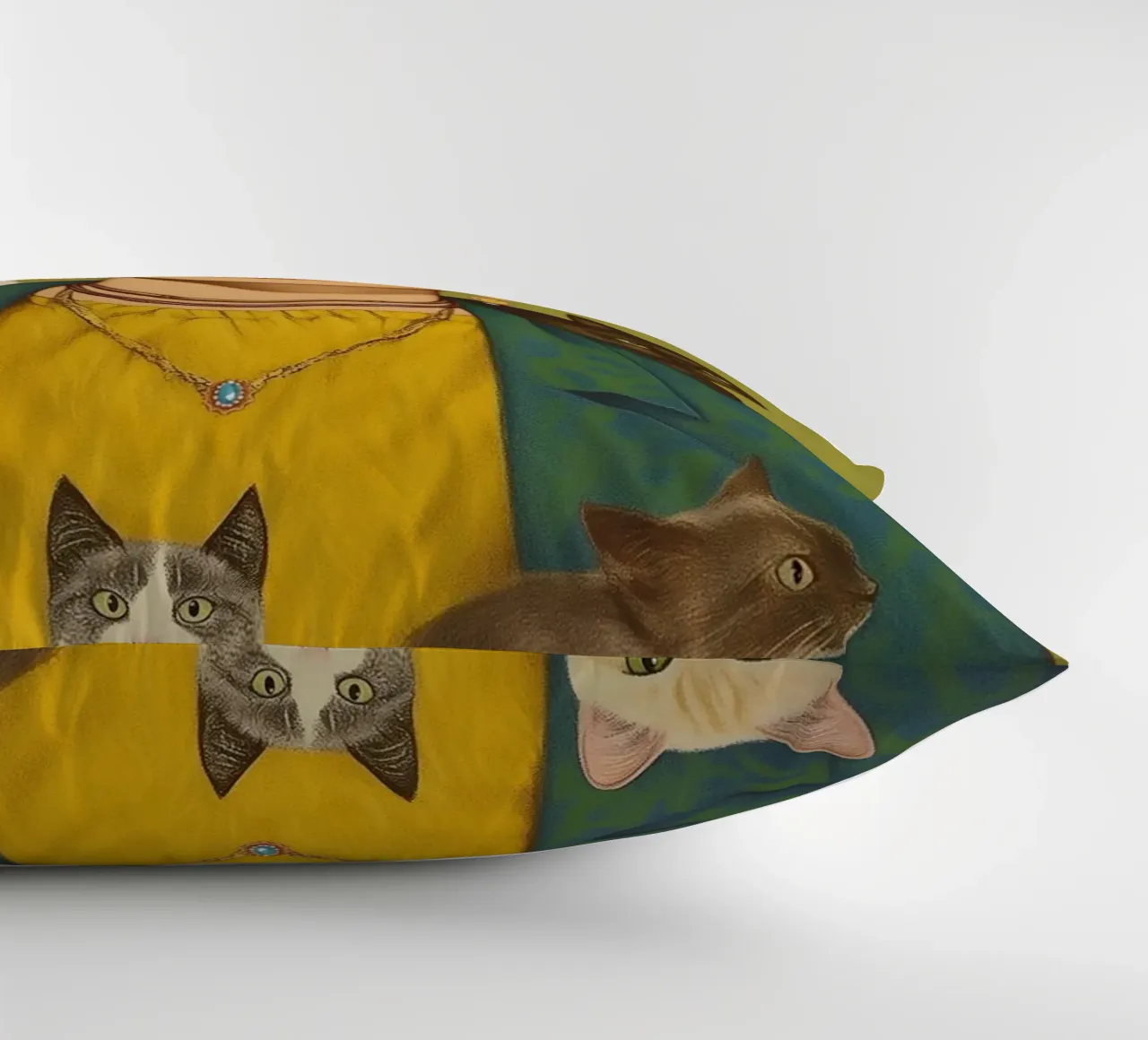 Il simpatico gatto di Frida cuscino da Carinaprint
