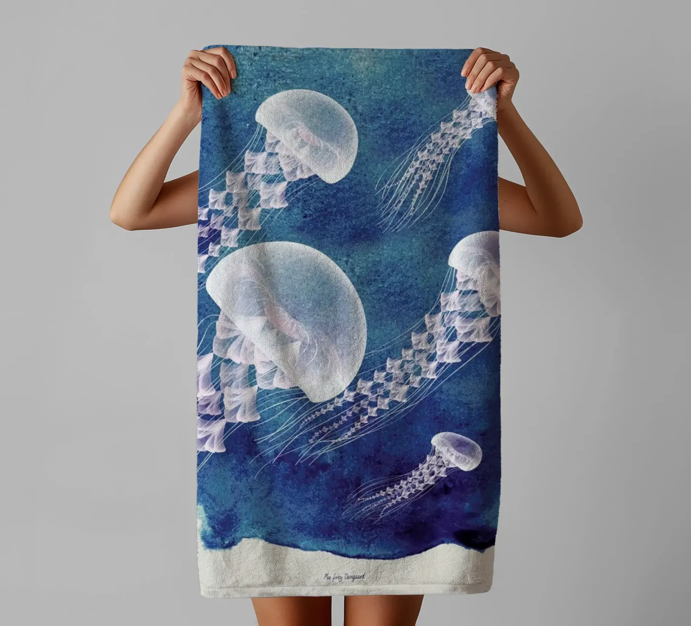 Jellyfish badhanddoek van Mie Frey Damgaard